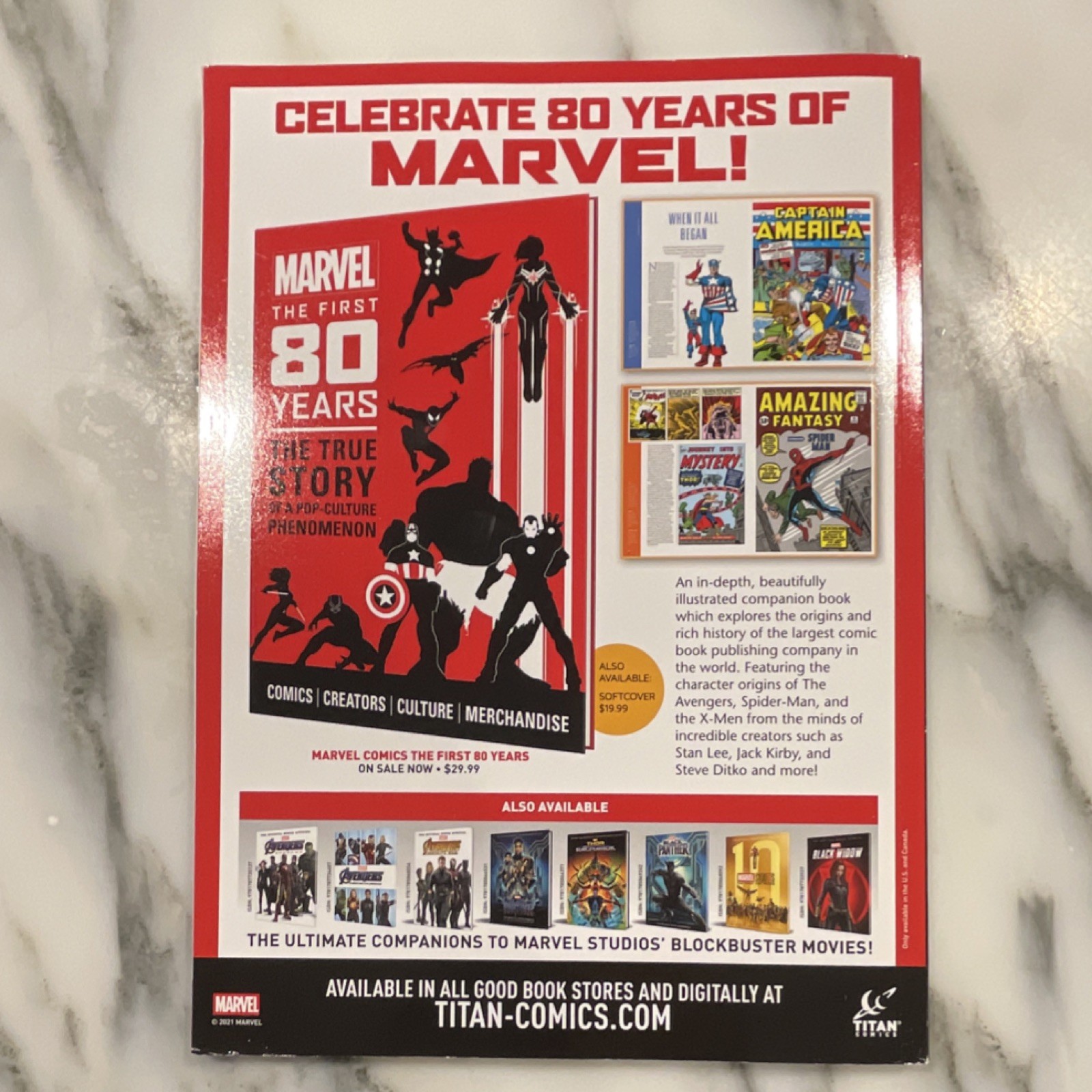 Titan Comics Captain America The First 80 Years Softcover 2021 Companion Book