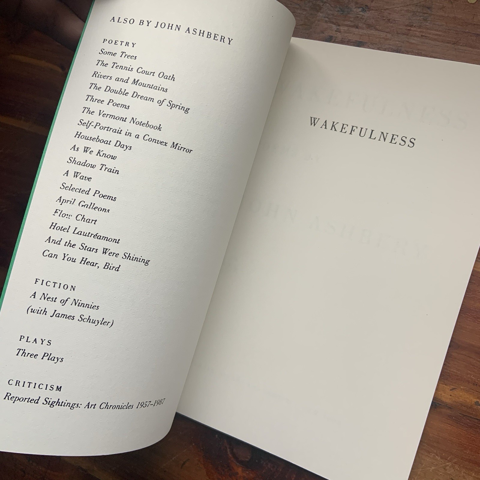 Wakefulness poems by John Ashbery UNCORRECTED PROOF Poetry Book Farrar Straus Gi