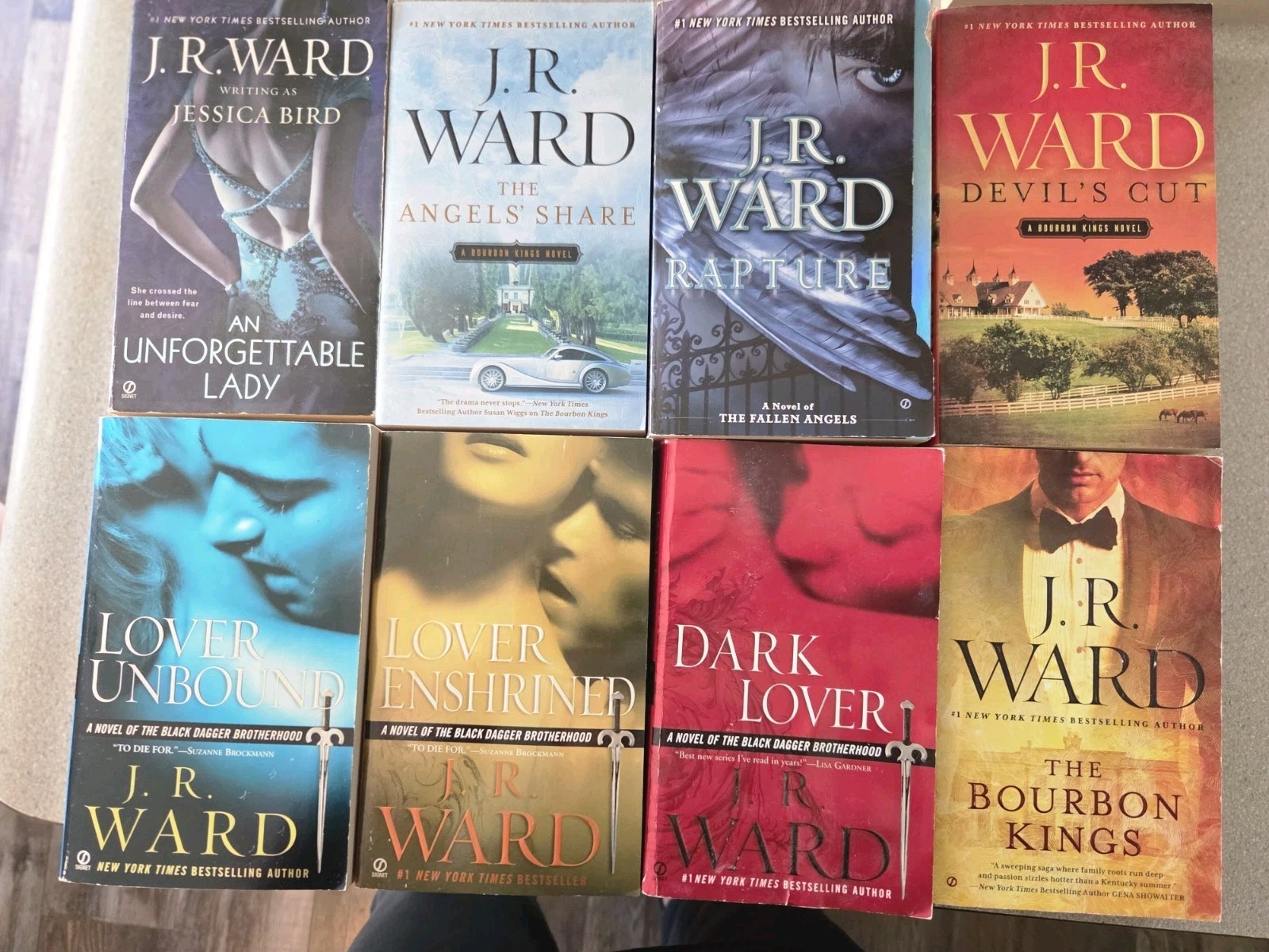 J. R. Ward Lot Of 8 Books. Paperback. Paranormal Romance