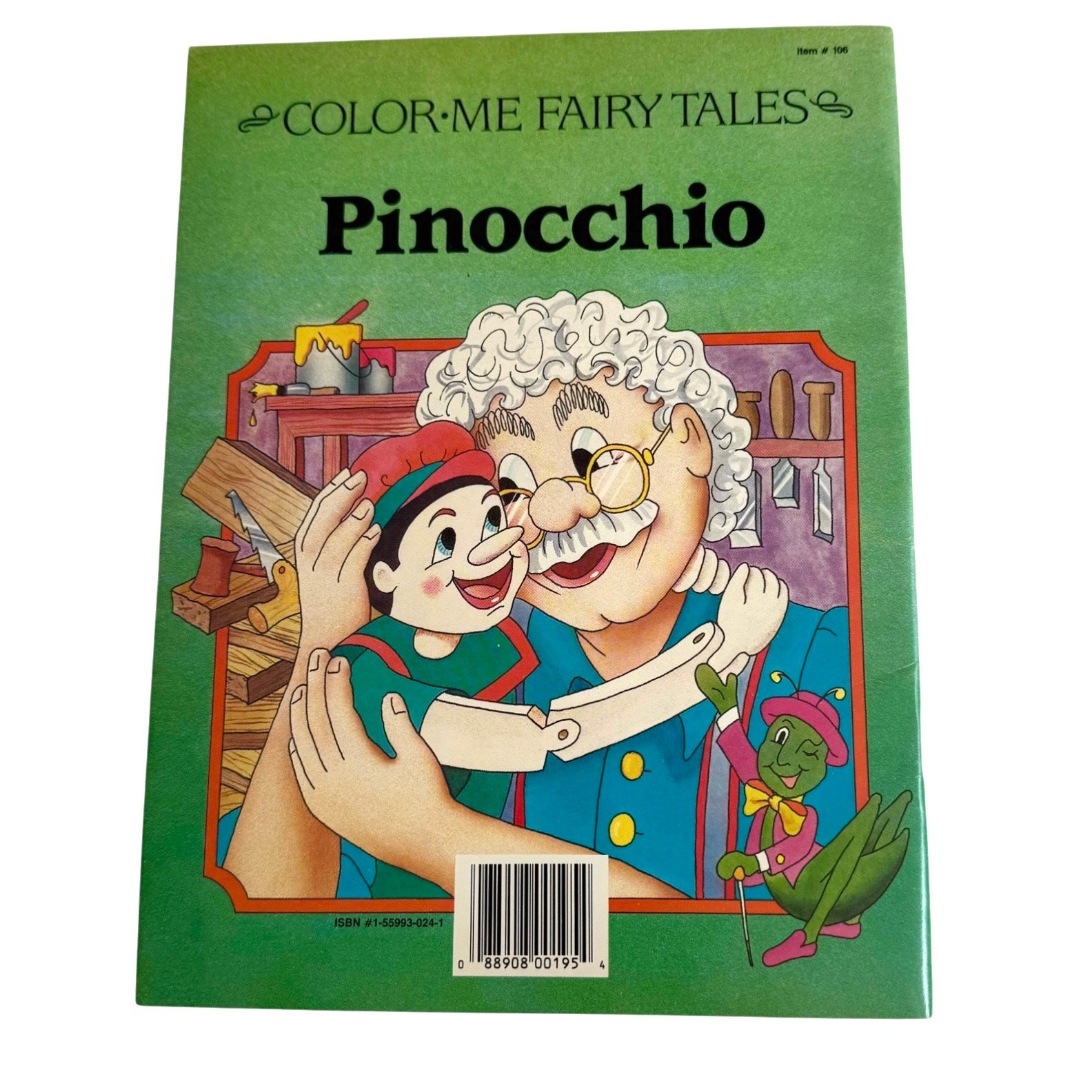 Pinocchio Coloring Book Disney 90s Vintage Color Me Fairy Tales 10.5” x 8” Usa