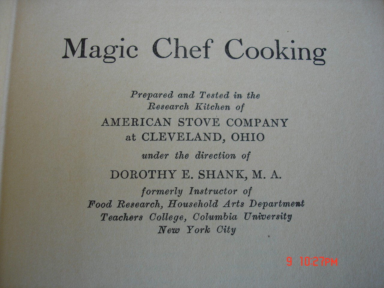 Vintage 1936 Magic Chef Cooking Hard Cover 204 Pages