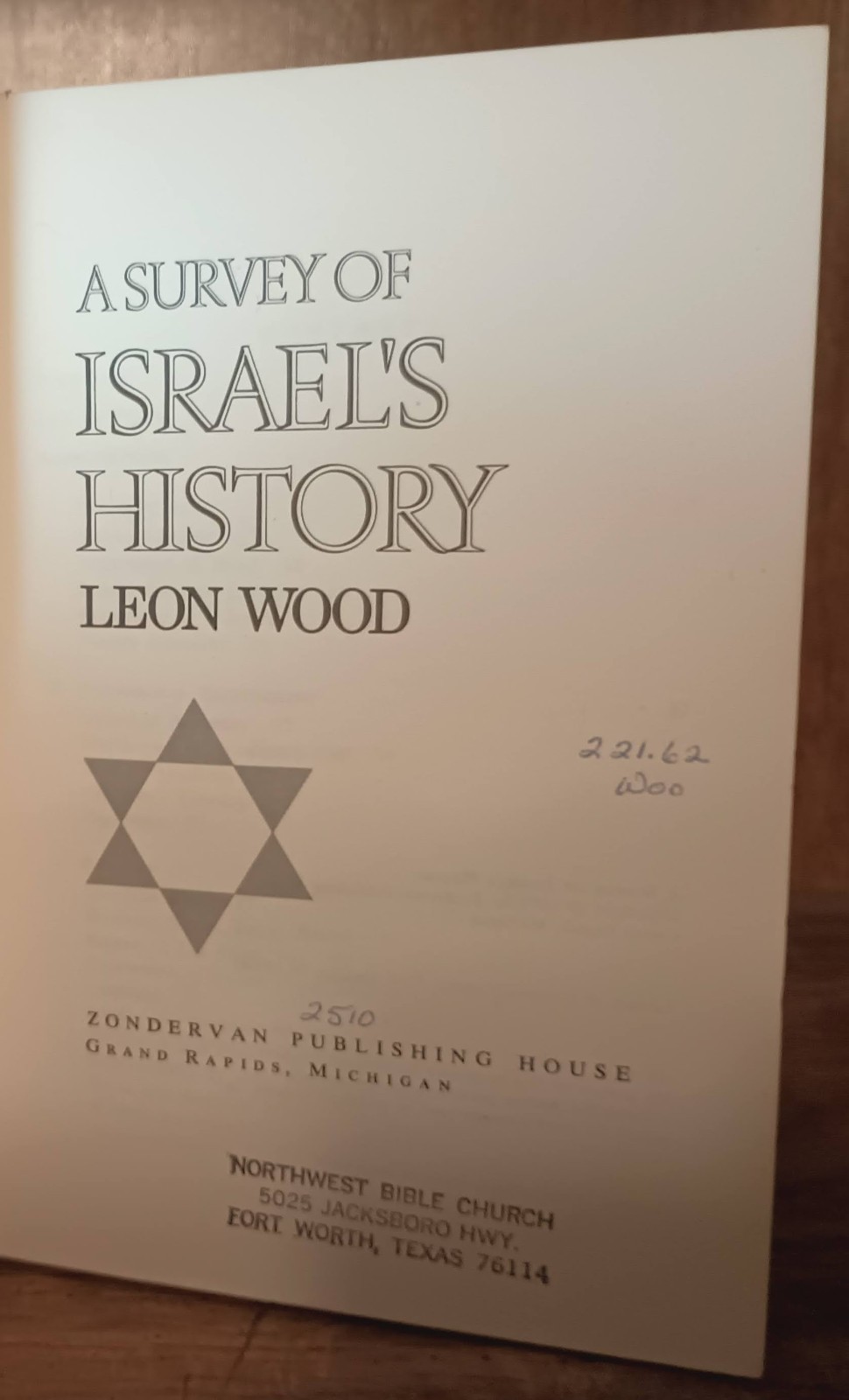 Survey of Israel’s History Leon Wood Zondervan 1970 First Edition Biblical Studi