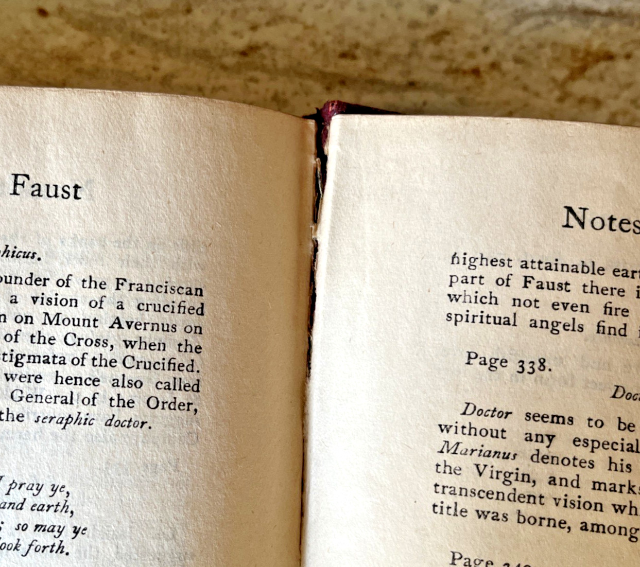 Antique Book Goethe’s Faust Parts I & II 1919 Red Leather Printed Great Britain