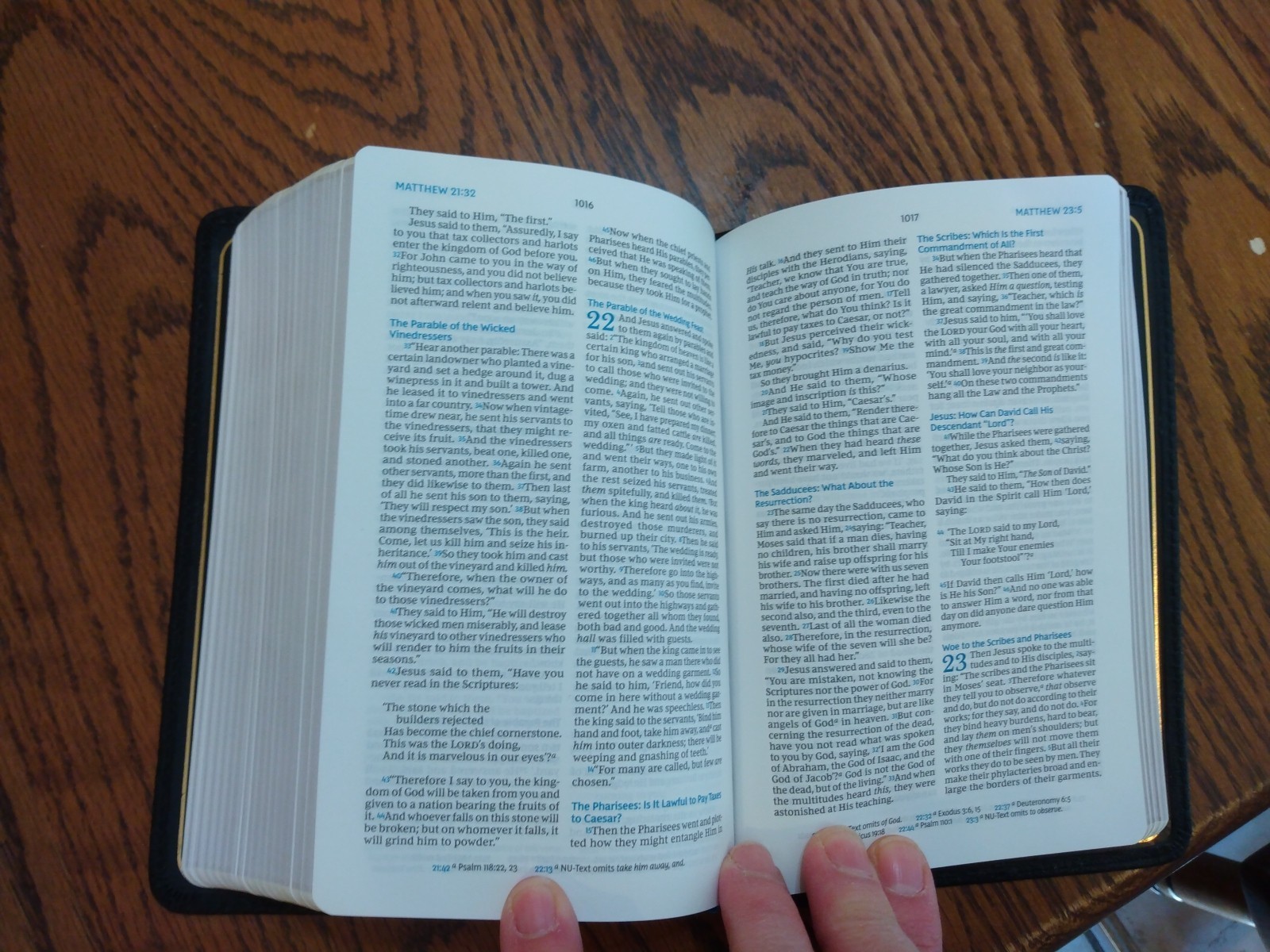 NKJV Compact Bible, Maclaren Series, Genuine Leather, Black, Comfort Print