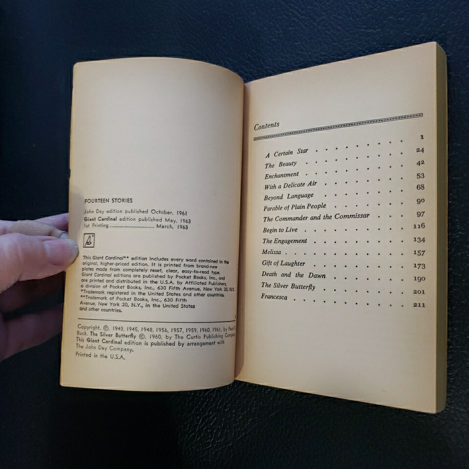 Pearl S. Buck 14 Stories Giant Cardinal Edition Paperback Book 1963
