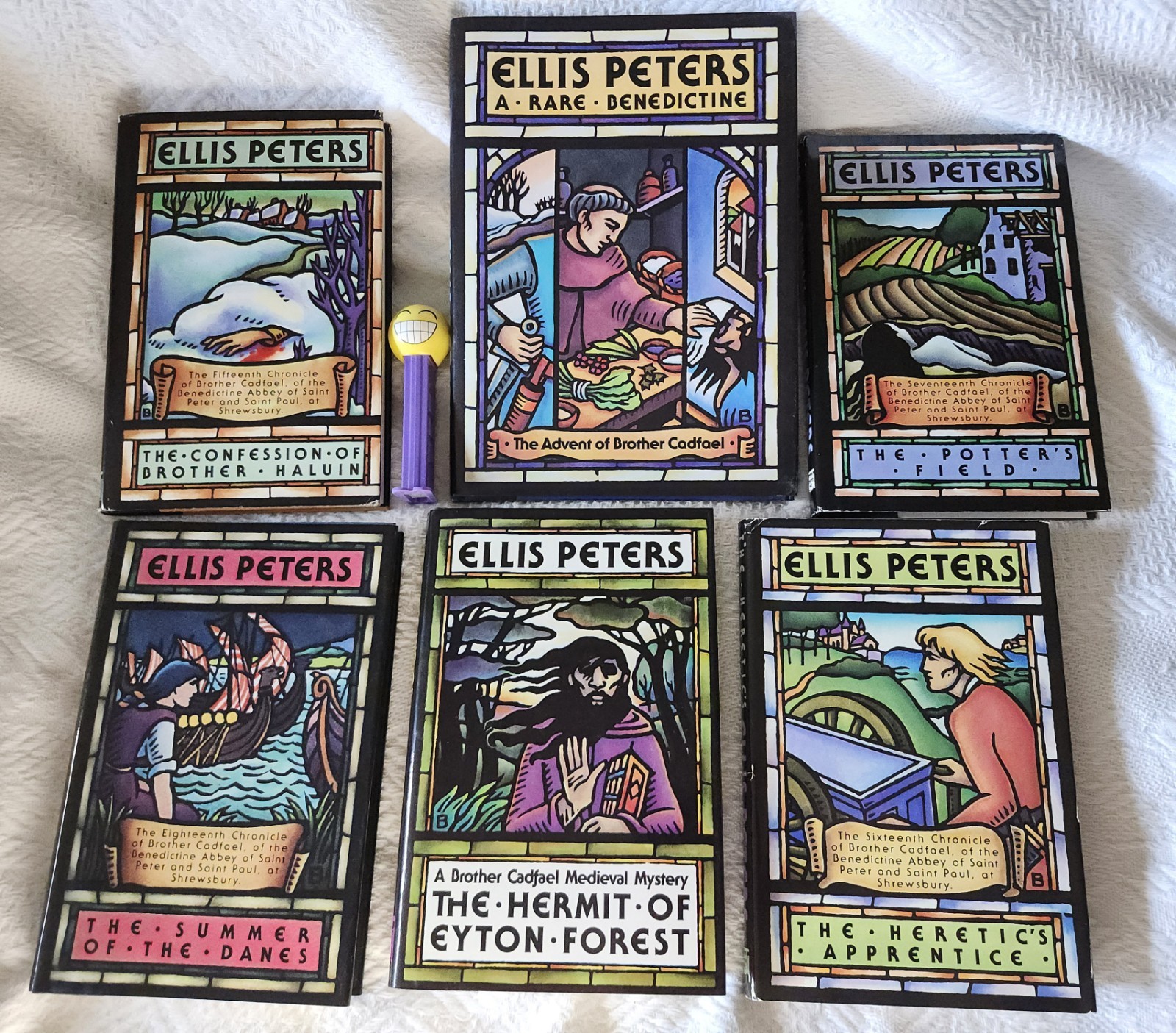 Ellis Peters Brother Cadfael Mystery Book Lot x 6 HB/DJ Vintage, like new