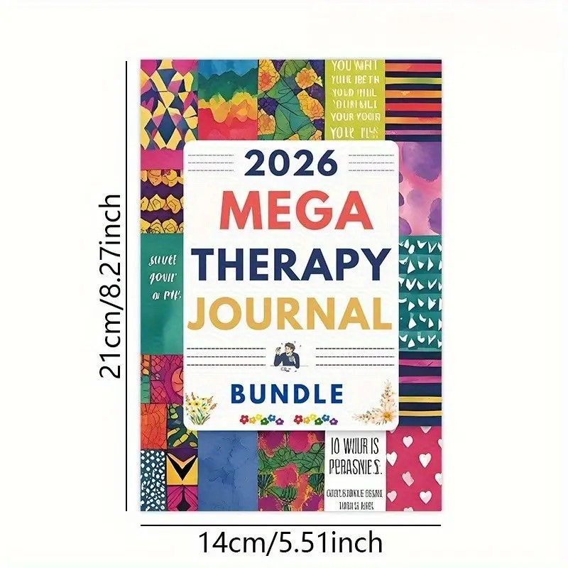 MEGA THERAPY JOURNAL – Mental Health Healing Logbook – Brand New – 124 Pages