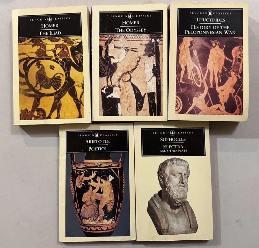 11 Penguin Classics, Trade PB, Black Spines, Sophocles, Homer, Milton, Virgil…