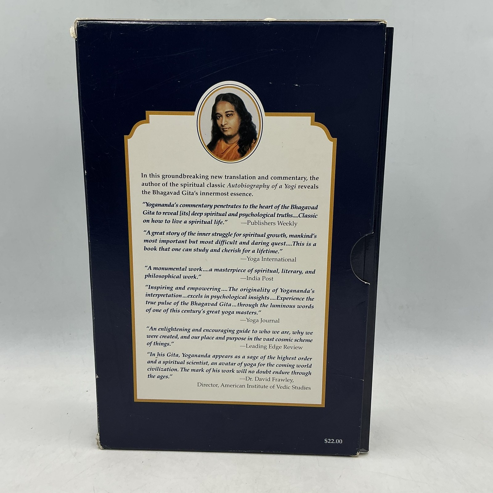 God Talks With Arjuna The Bhagavad Gita Paramahansa Yogananda Box Set 2001 Navy