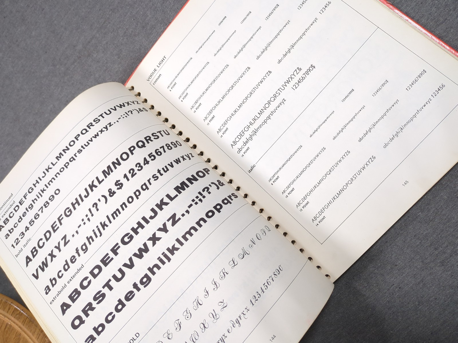 1966 Type & Lettering William Longyear VTG Revised 4th Edition Spiral Bound HC