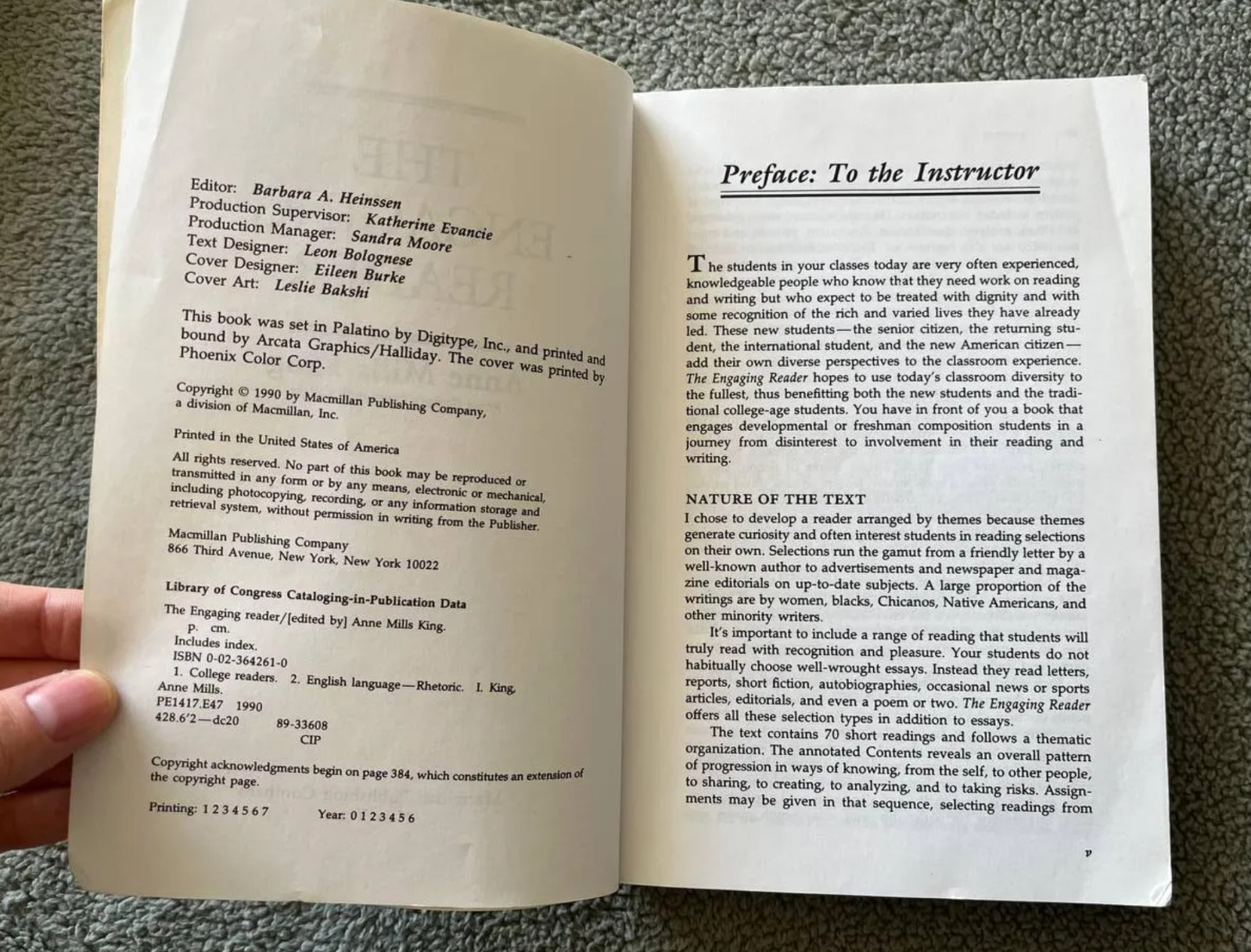 The Engaging Reader by Annie Mills King, Book for Teacher, Community College Boo
