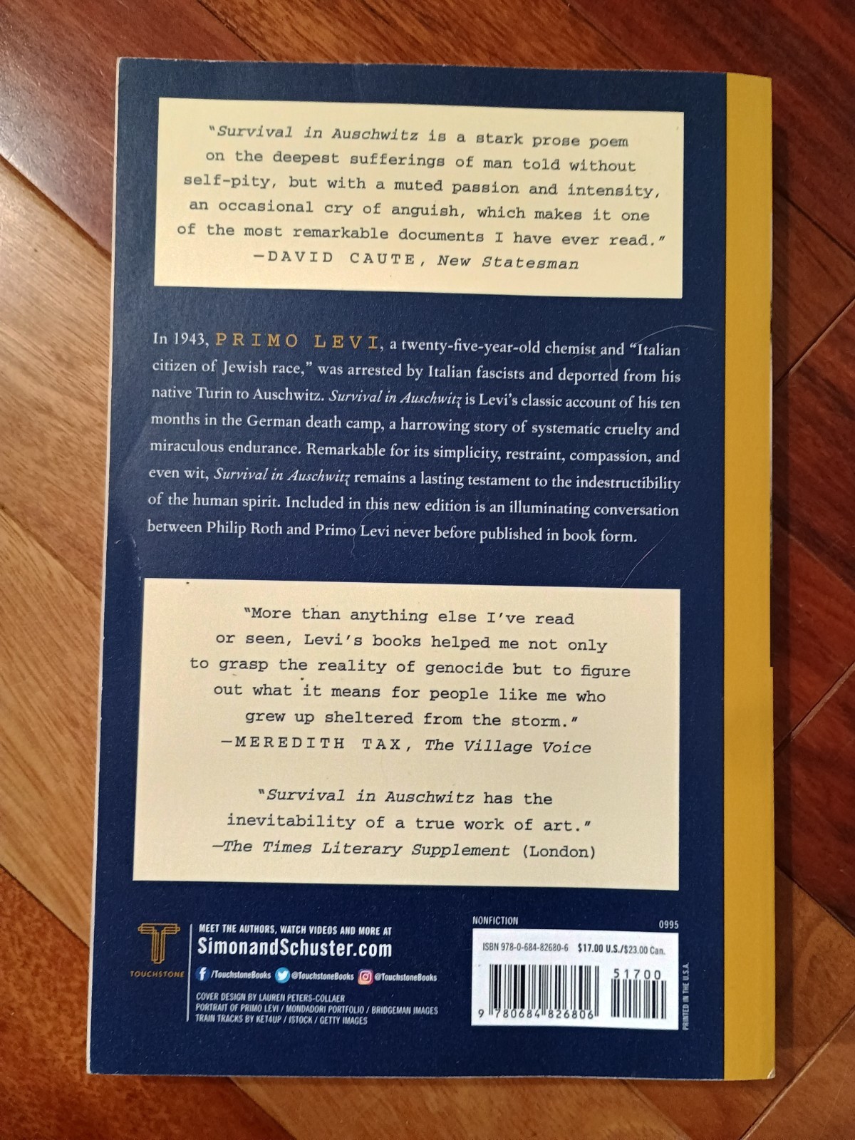 Survival in Auschwitz by Primo Levi (1995, Trade Paperback)