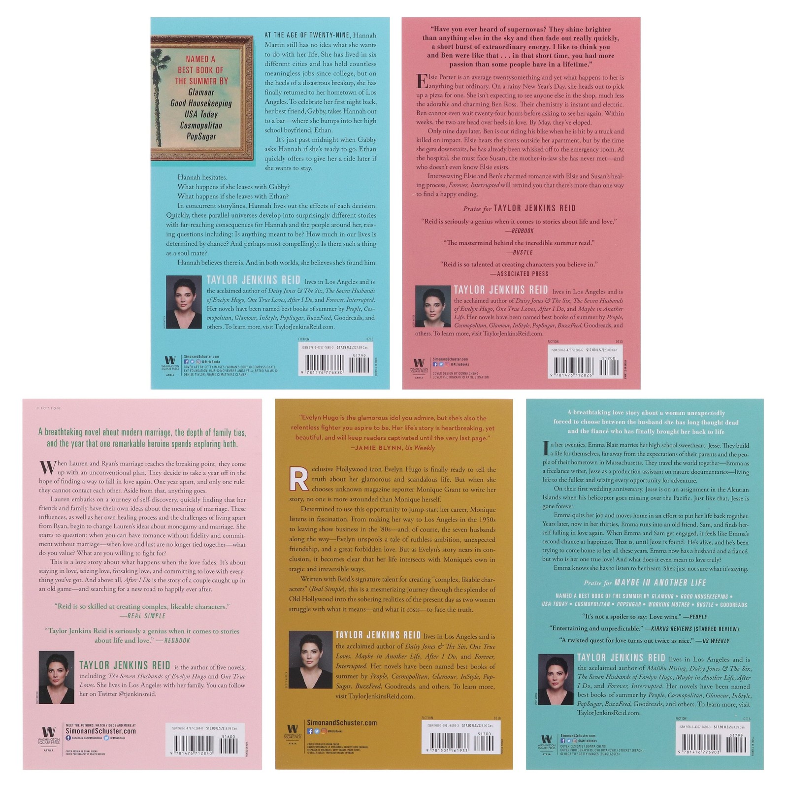 Taylor Jenkins Reid 5 Books Collection set – Fiction – Paperback