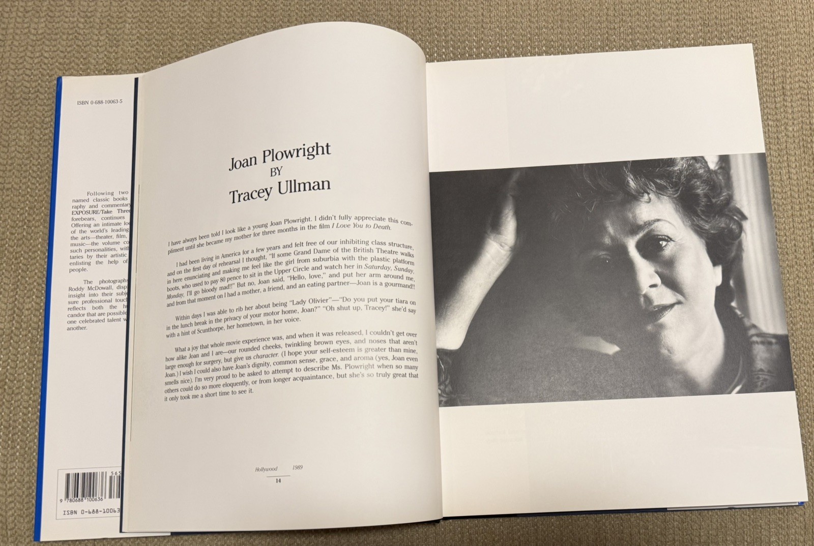 Double Exposure, Take Three by Roddy McDowall Lg 10.5″ x 14″ (1992, HC, 1st Ed)