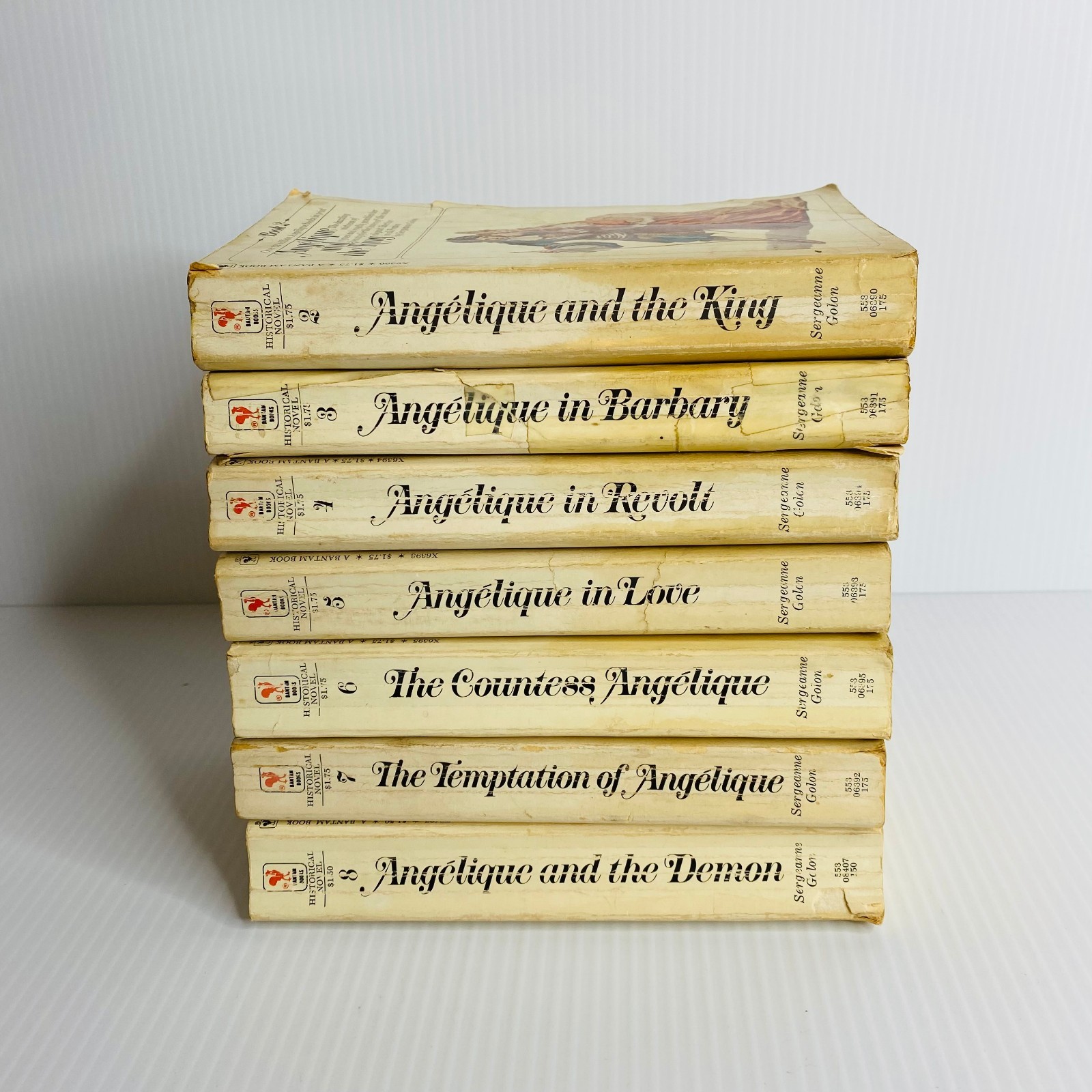Sergeanne Golon – Angelique Books #2-8 (Lot of 7) Vintage Bantam Romance PB