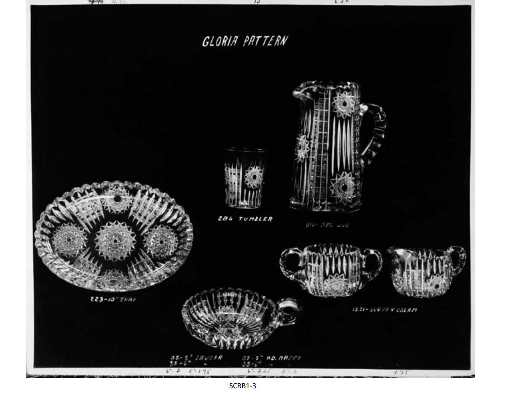 Libbey ^Redux^ American Brilliant Cut Glass and engraved catalog/book Amberina