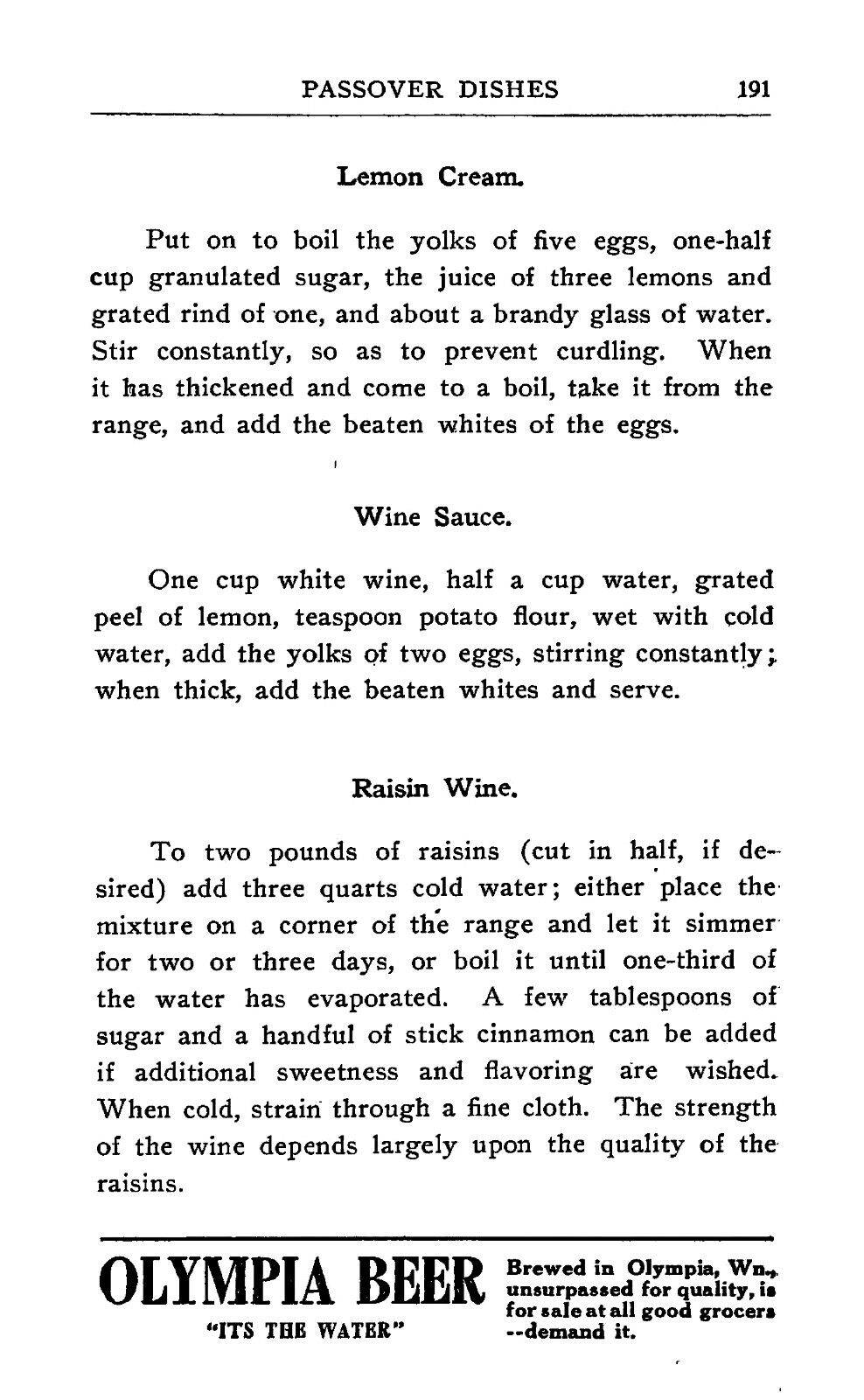 1909 The Council Cook Book By The Council Of Jewish Women 175 Pages