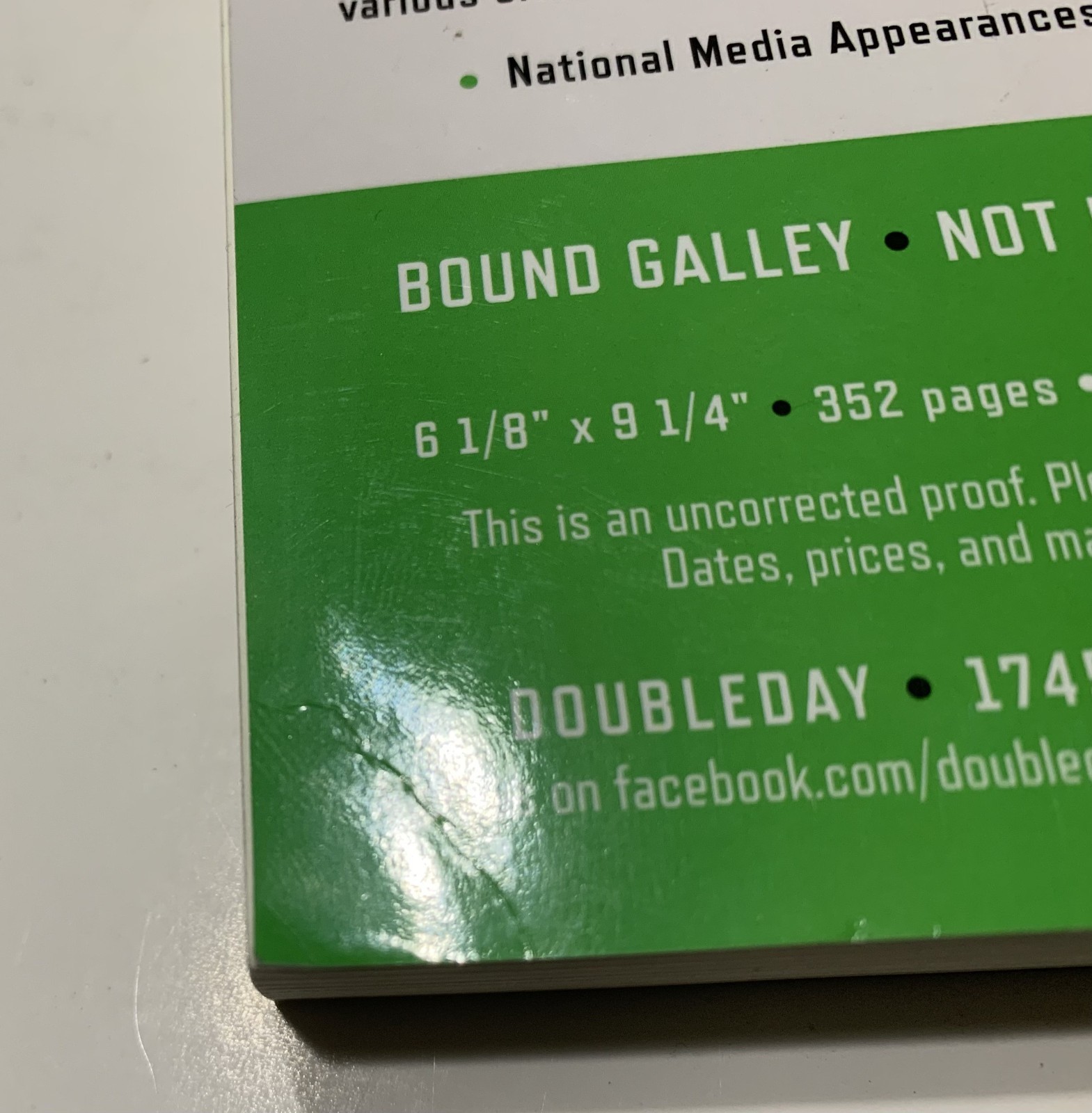 ROBOGENESIS Advance Galley Softcover—Daniel H. Wilson—new with shelf wear—ARC
