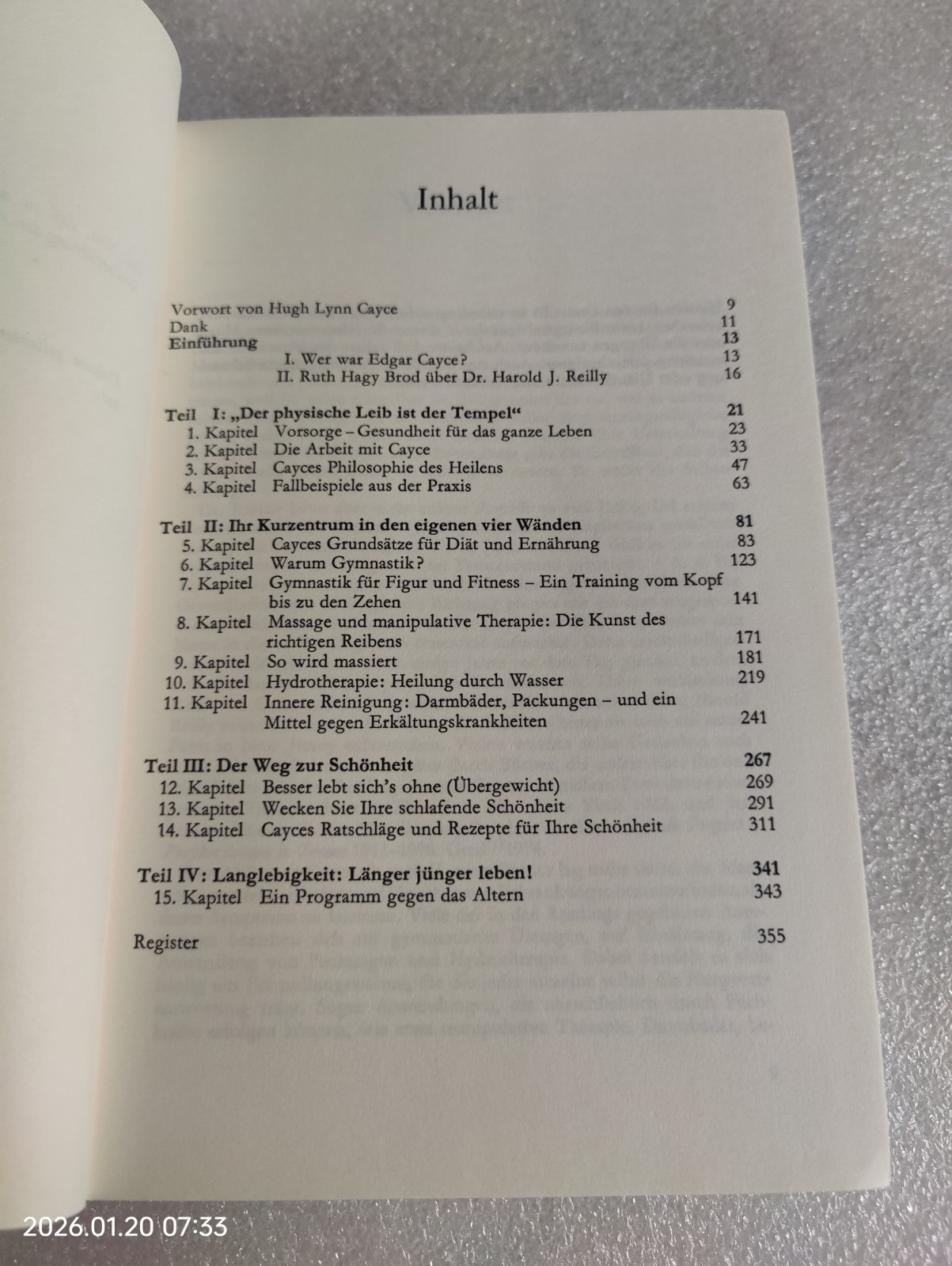 Das grosse Edgar-Cayce-Gesundheitsbuch 7th Edition „Auflage“ 1986