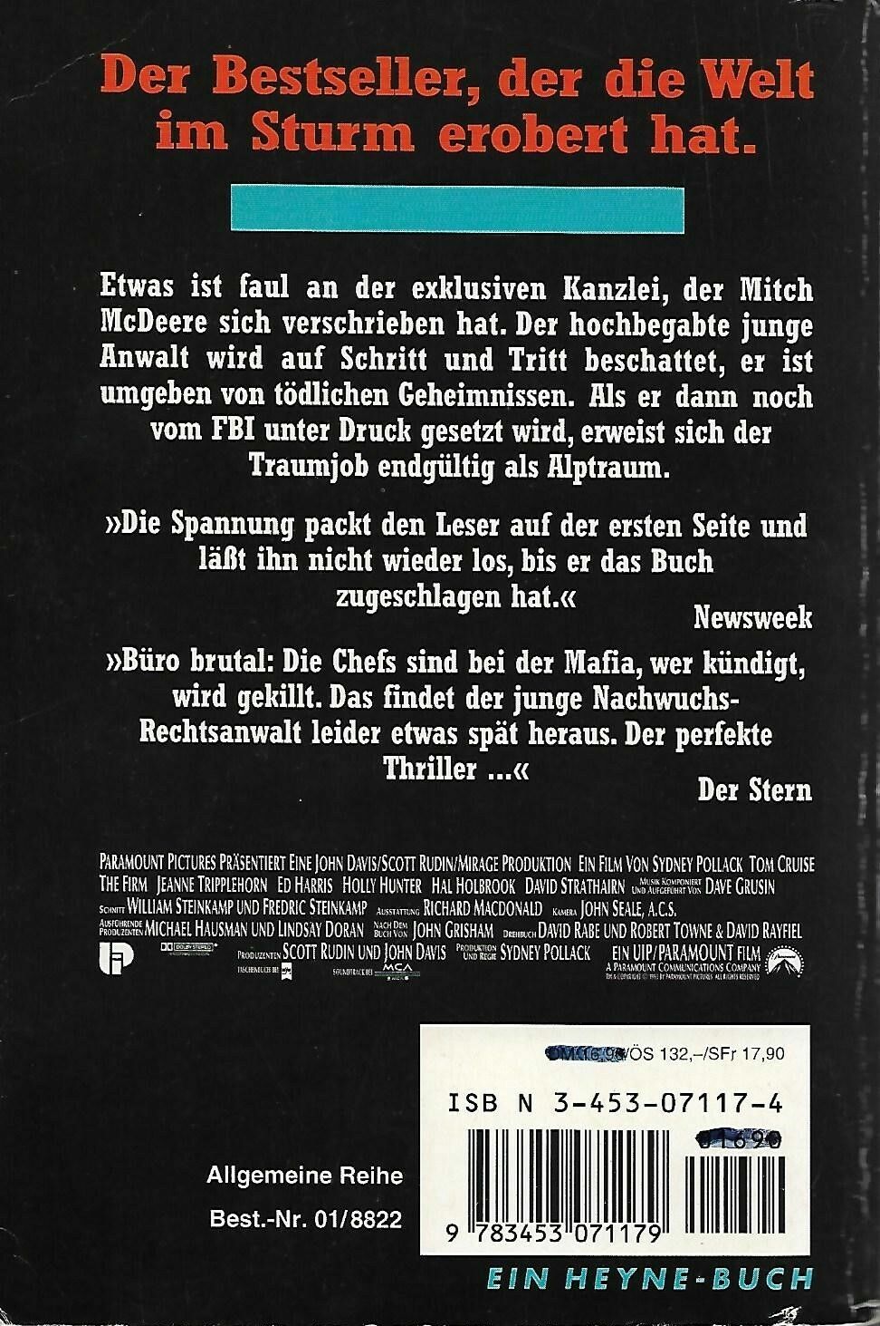 Die Firma – John Grisham – Heyne Verlag 1992