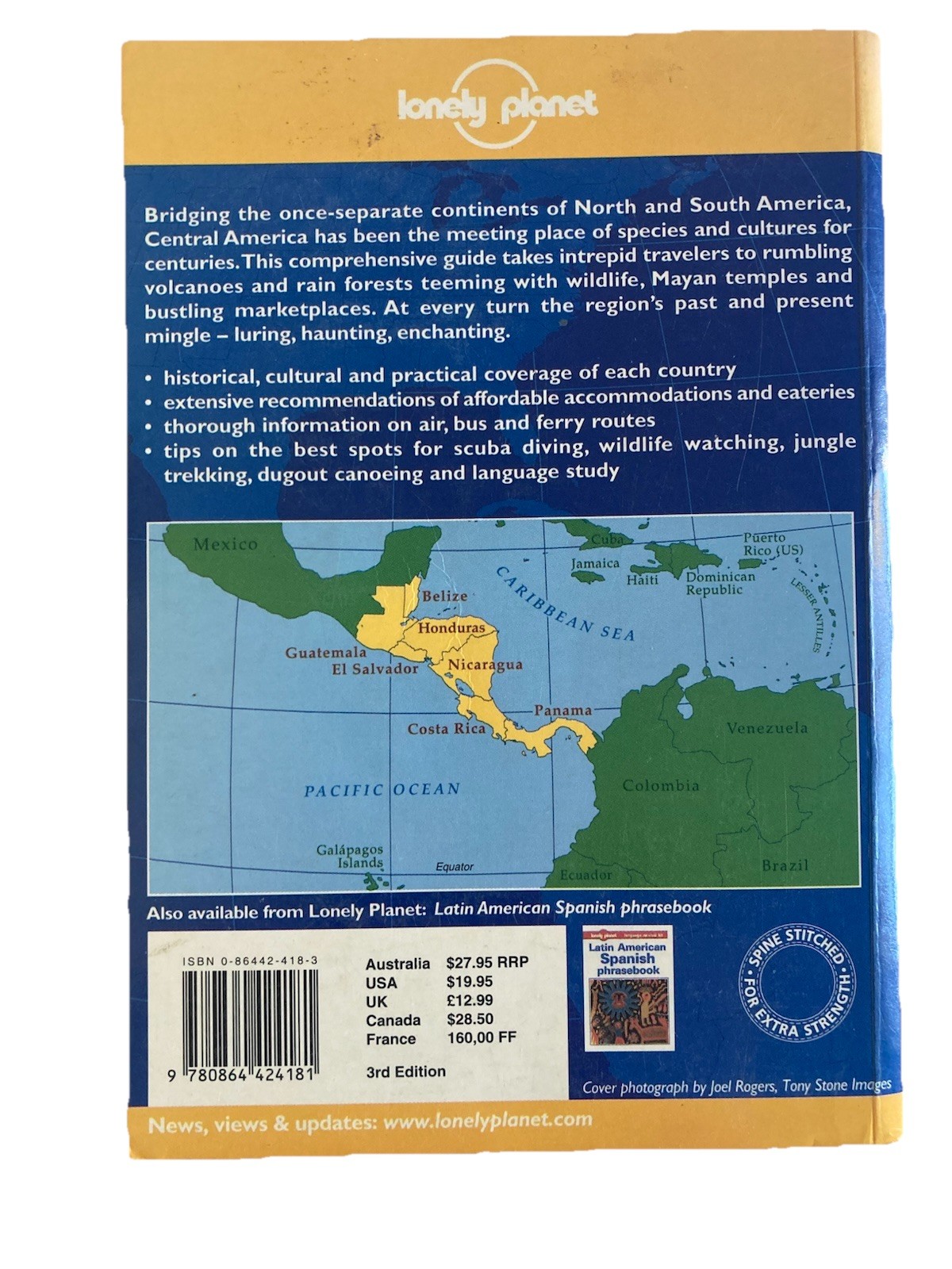 Central America on a Shoestring by Rachowiechi KELLER (1997, Paperback) Good