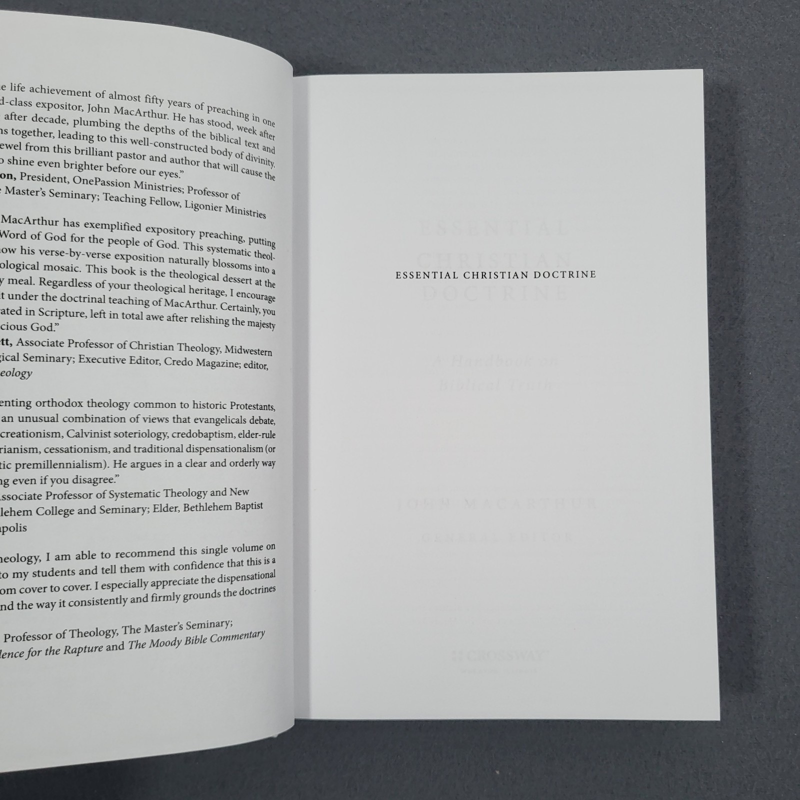 Essential Christian Doctrine John MacArthur Hardcover Handbook Biblical Truth
