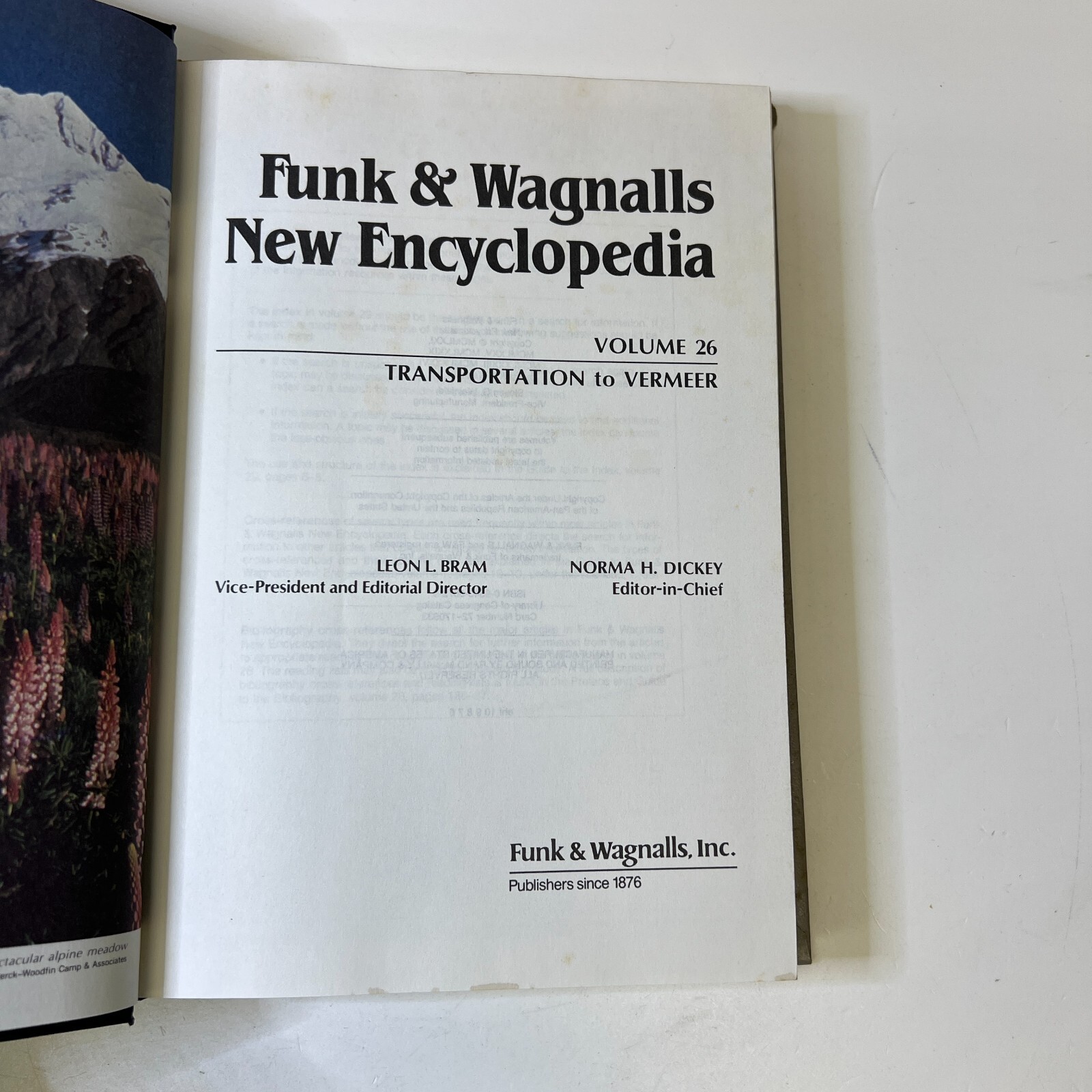 Funk and Wagnalls New Encyclopaedia, Vol. 26, by Leon L. Bram Hardcover