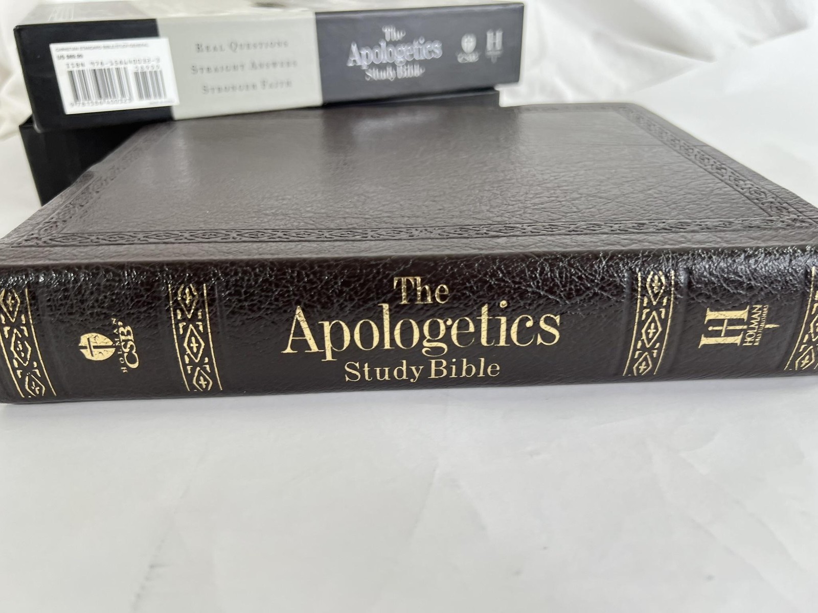 The Apologetics Study Bible Ted Cabal Holman CSB Brown Genuine Leather Indexed