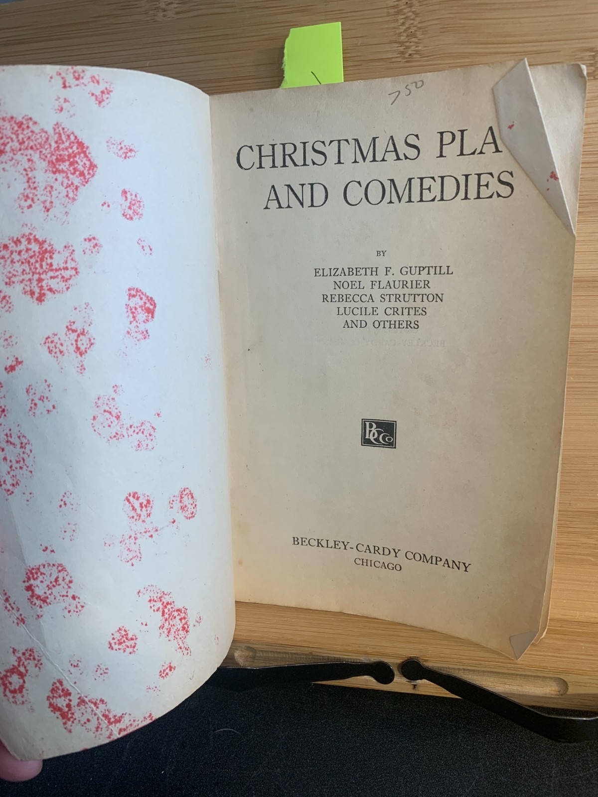 Book Christmas Plays and Comedies Beckley Cardy Company Chicago 1925 used