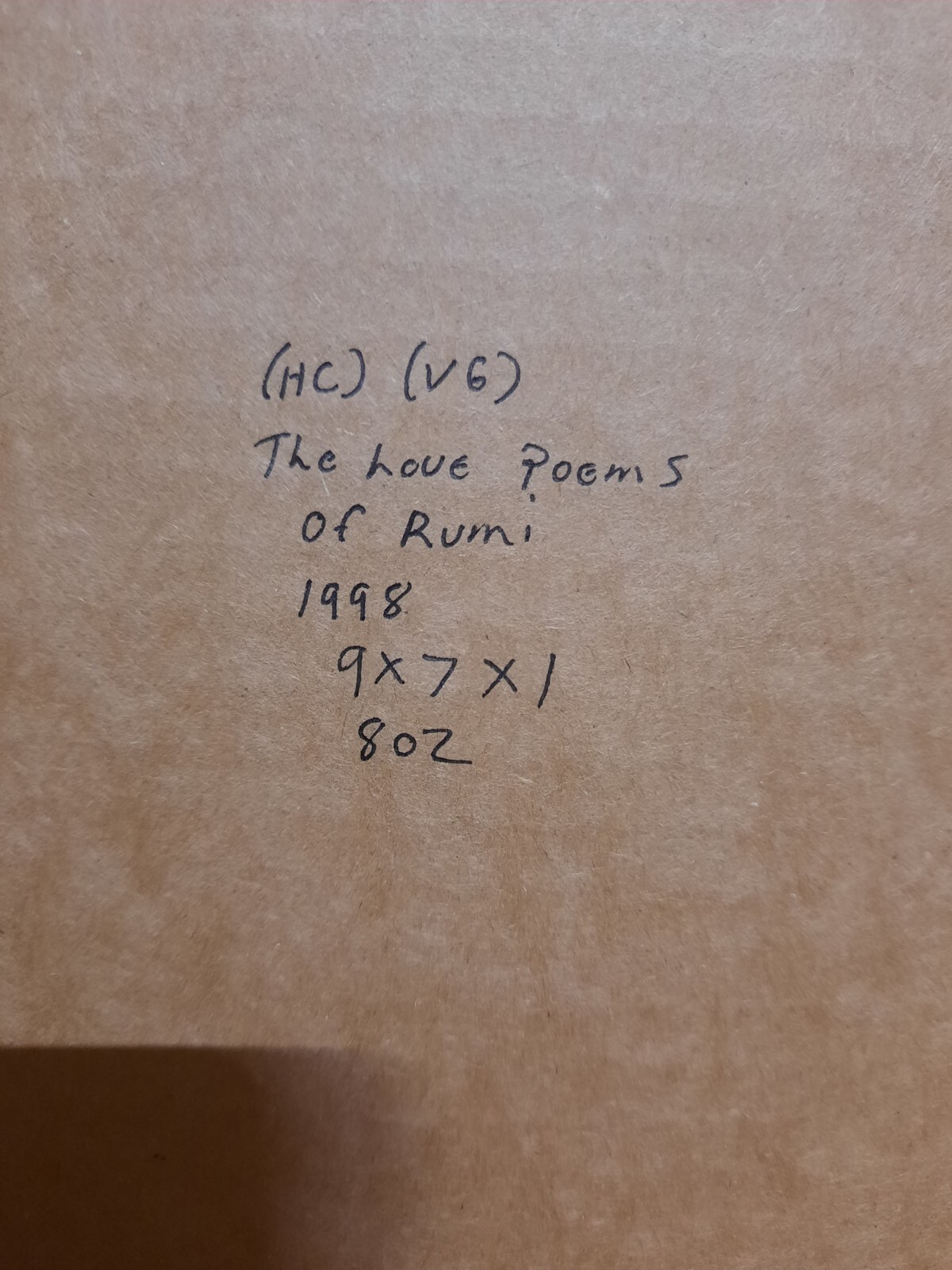 The Love Poems of Rumi by Jalal al-Din Rumi (1998, Hardcover)