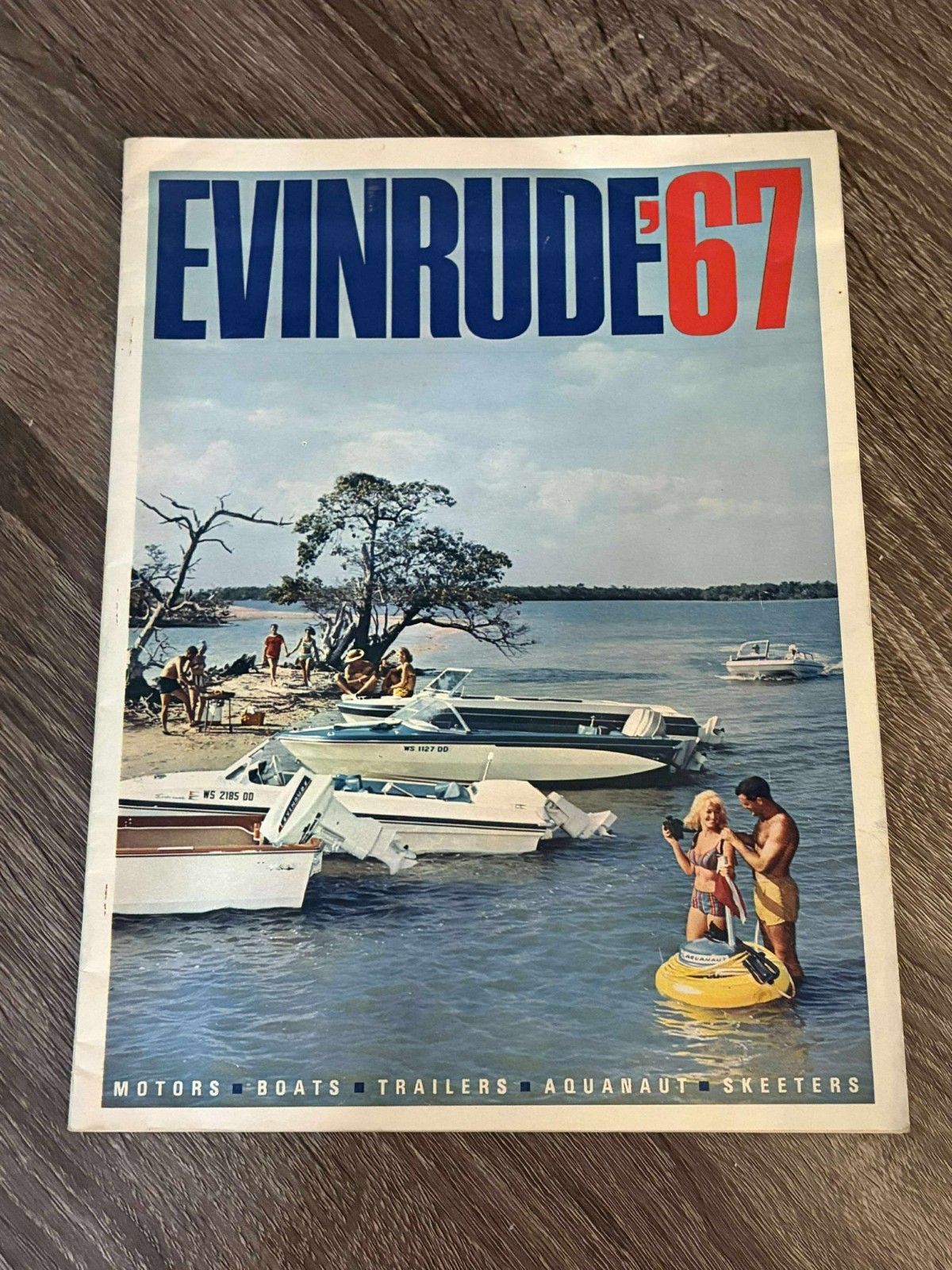 EVINRUDE 67 VINTAGE MOTORS BOATS TRAILERS AQUANAUT SKEETERS 1967 MAGAZINE
