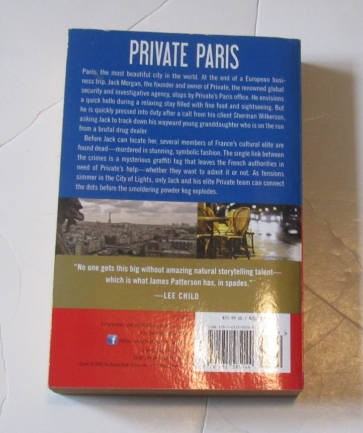 PRIVATE PARIS by James Patterson with Mark Sullivan (2016, Paperback)