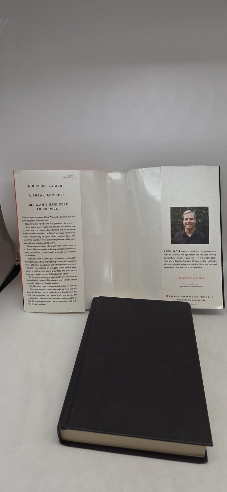 The Martian Andy Weir Hardcover First Edition Later Print 2014 Fiction Novel