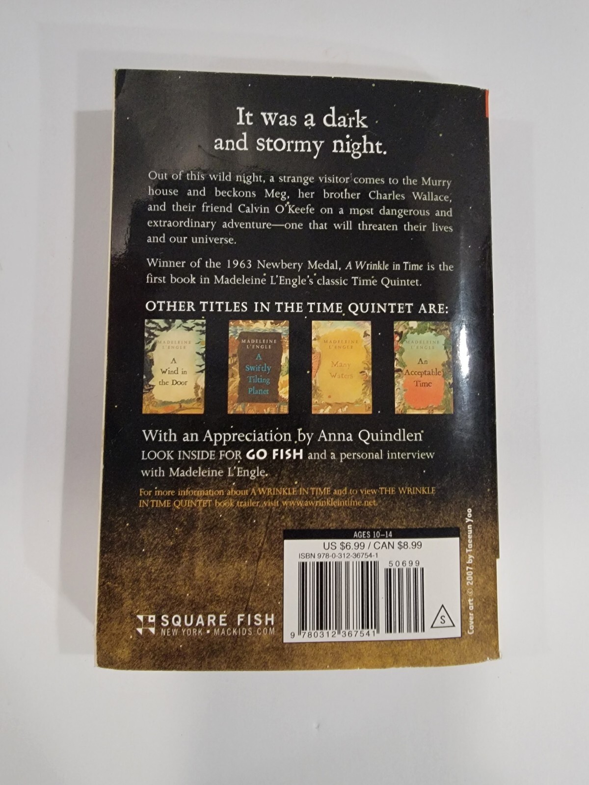 Madaleine L’Engle ~ A Wrinkle In Time ~ 2007, 1st Square Fish Edition, Paperback