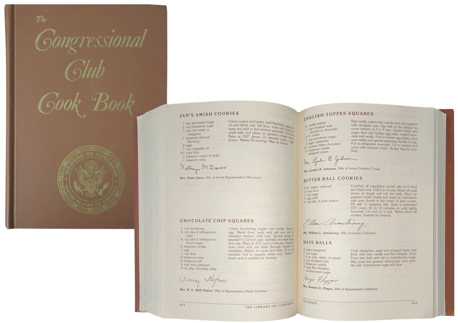 OBO📜🍽️ 1982 THE CONGRESSIONAL CLUB COOK BOOK CLASSIC WASHINGTON DC COOKBOOK🍽️
