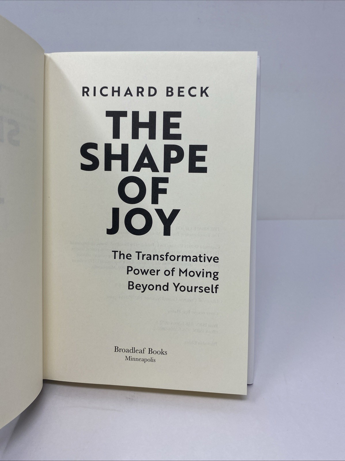 Shape of Joy Richard Beck Hardcover 2024 Spiritual Growth Broadleaf