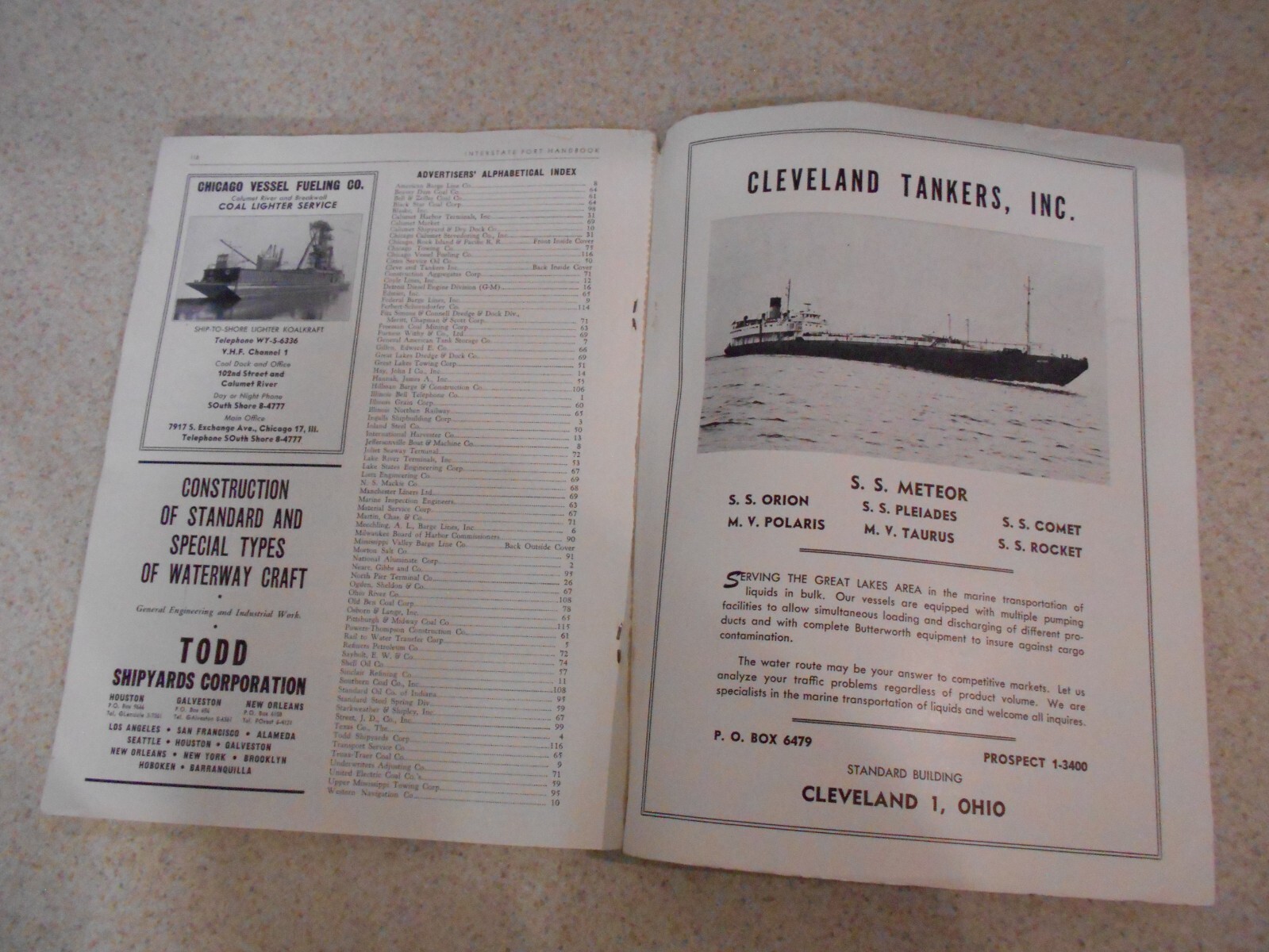 Interstate Port Handbook 1956 22nd edition Inland Marine Industry 116 Pages