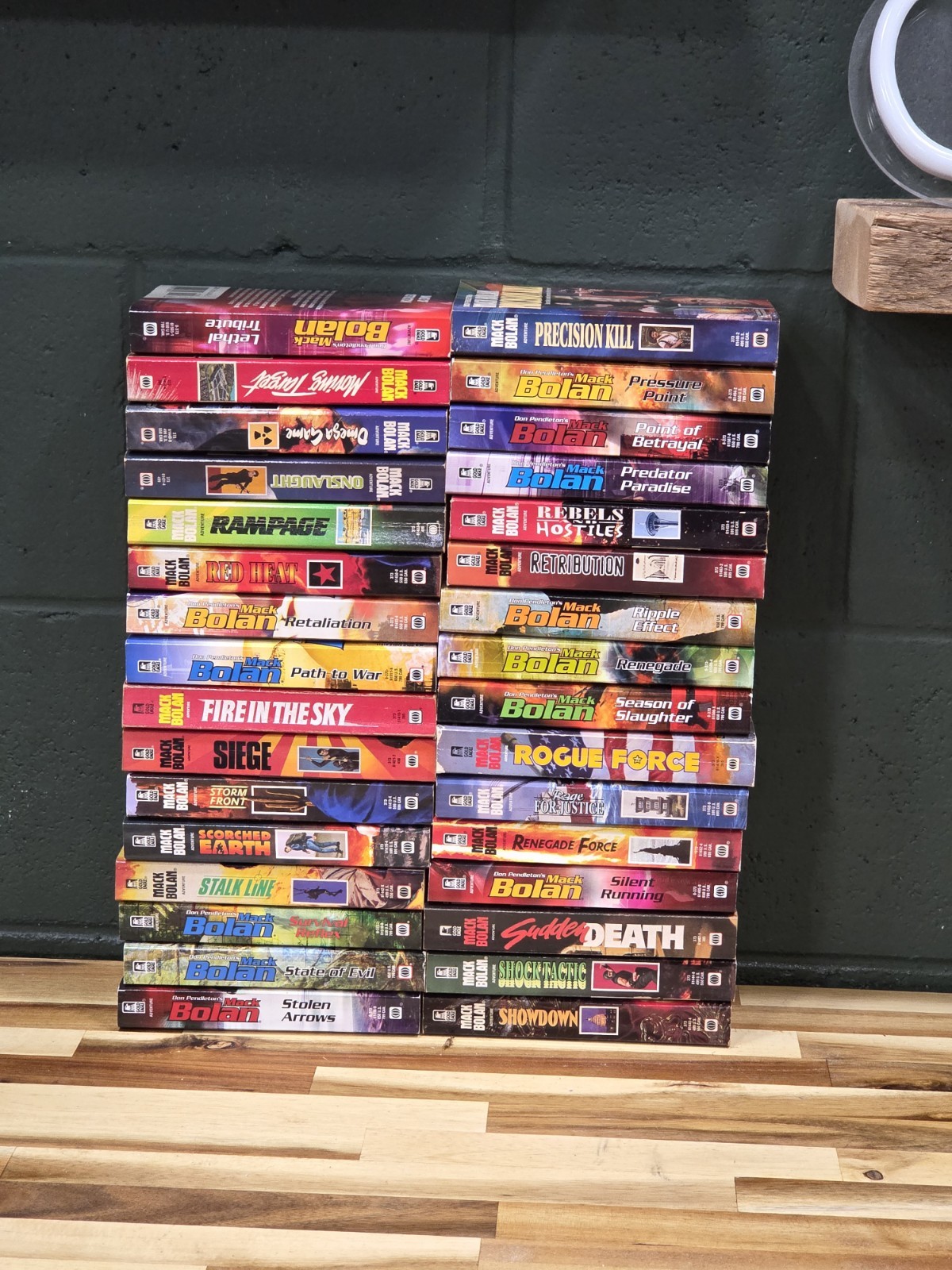 Don Pendleton’s Mack Bolan Book Lot of 32 Paperback Super Sized Super Bolan