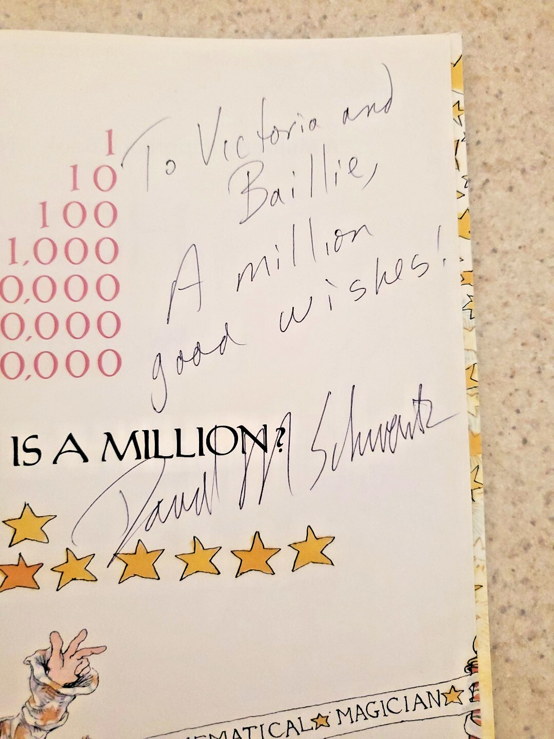 NEW 1993 1985 How Much Is a Million? David M Schwartz SIGNED Paperback Bookmark