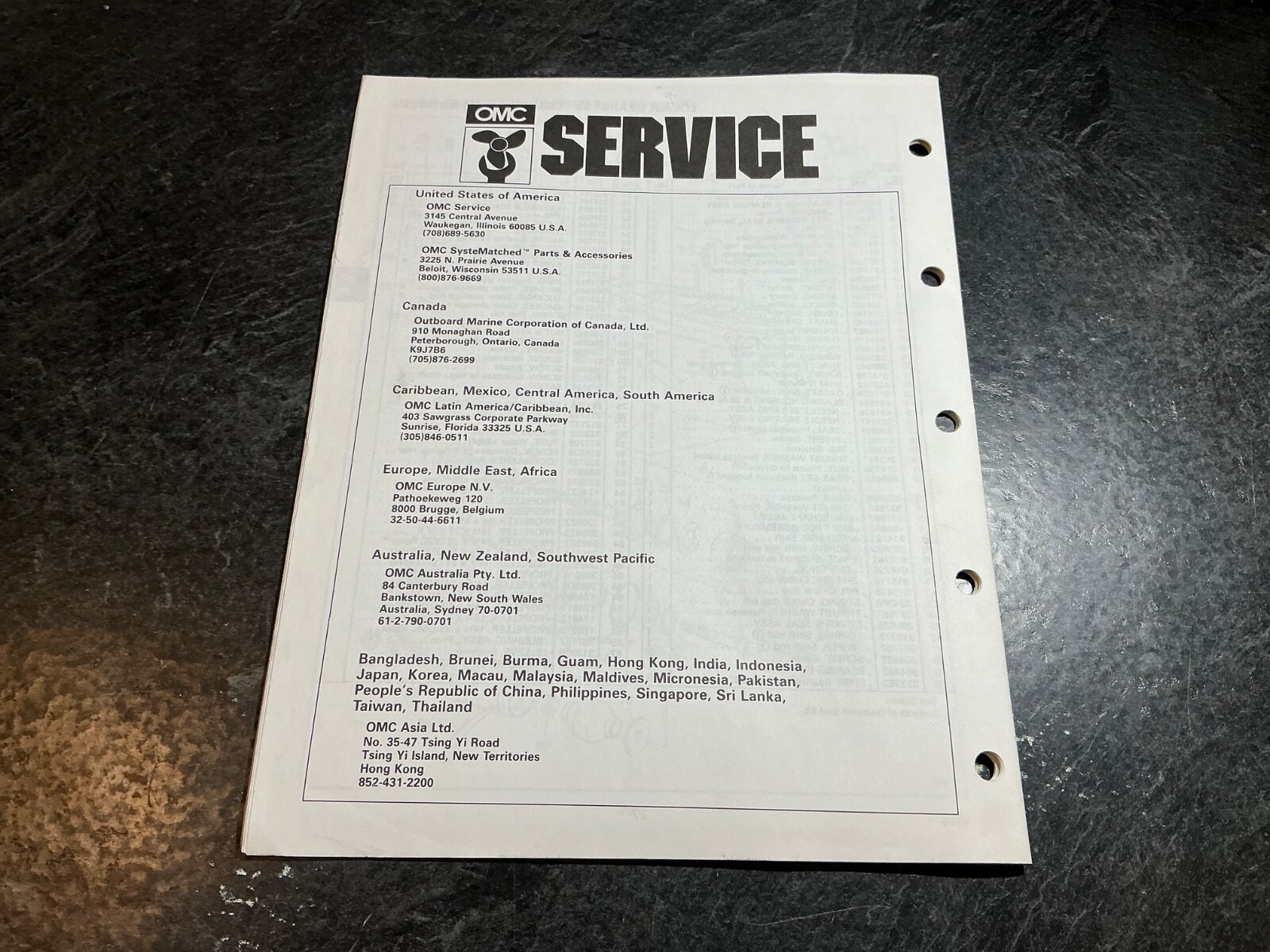 1992 OMC Cobra 5.7L 4V 350 GM V8 AMH Stern Drive Models Parts Catalog