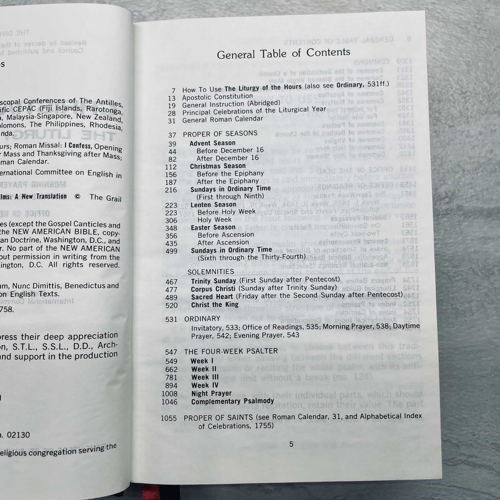 Christian Prayer Liturgy of the Hours © 1976 Daughters of St Paul – Catholic