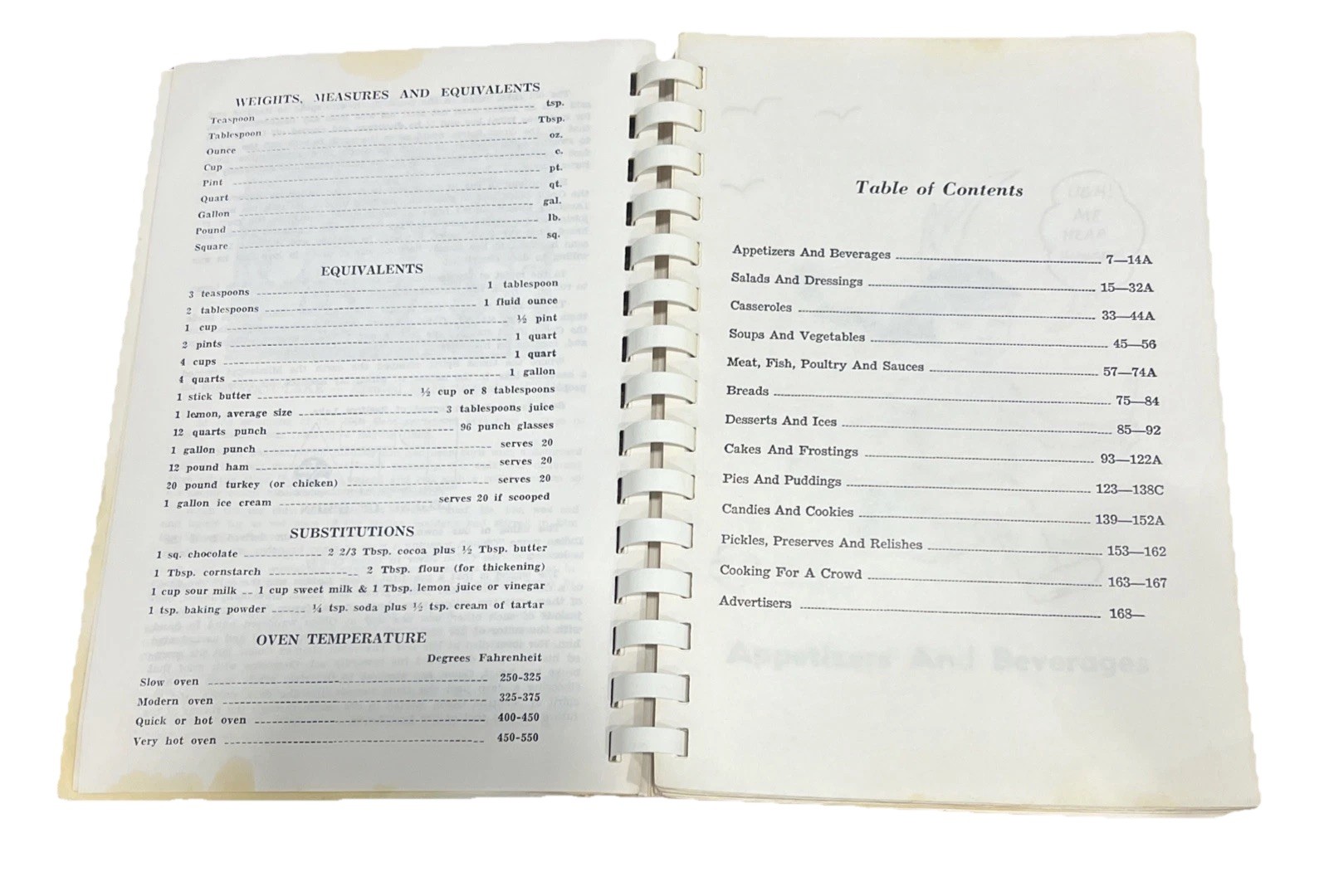 Vintage Reelfoot Legend Recipes Cookbook Obion Elementary PTA Map Cover Spiral
