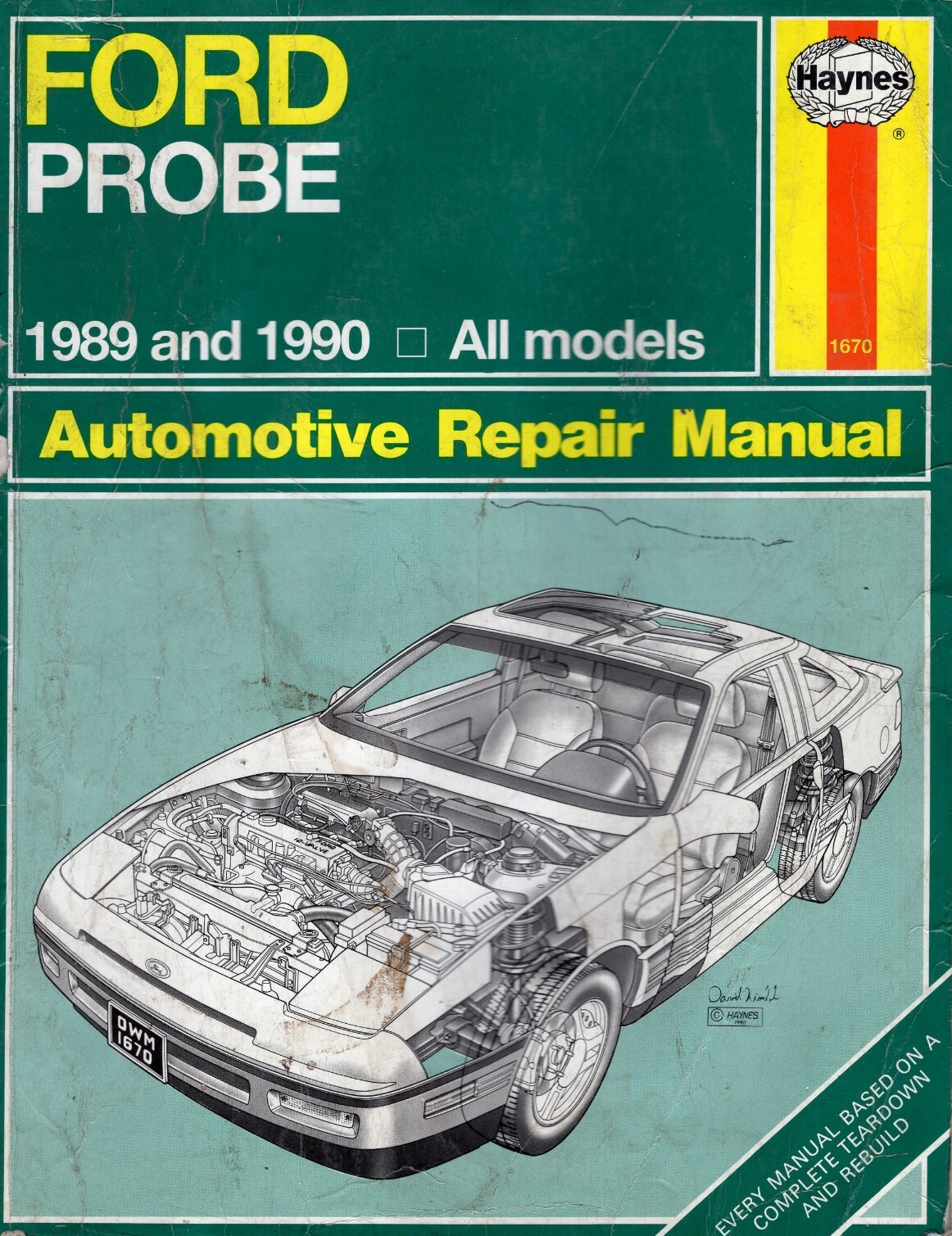 Haynes Ford Probe Automotive Repair Manual # 1670 1989-90 MN1499