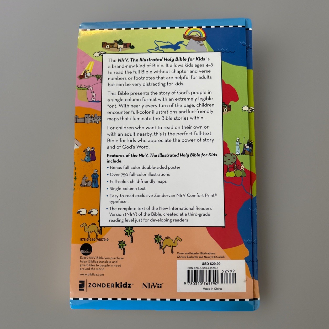 NIrV, The Illustrated Holy Bible for Kids, Hardcover, Full Color, Comfort – GOOD