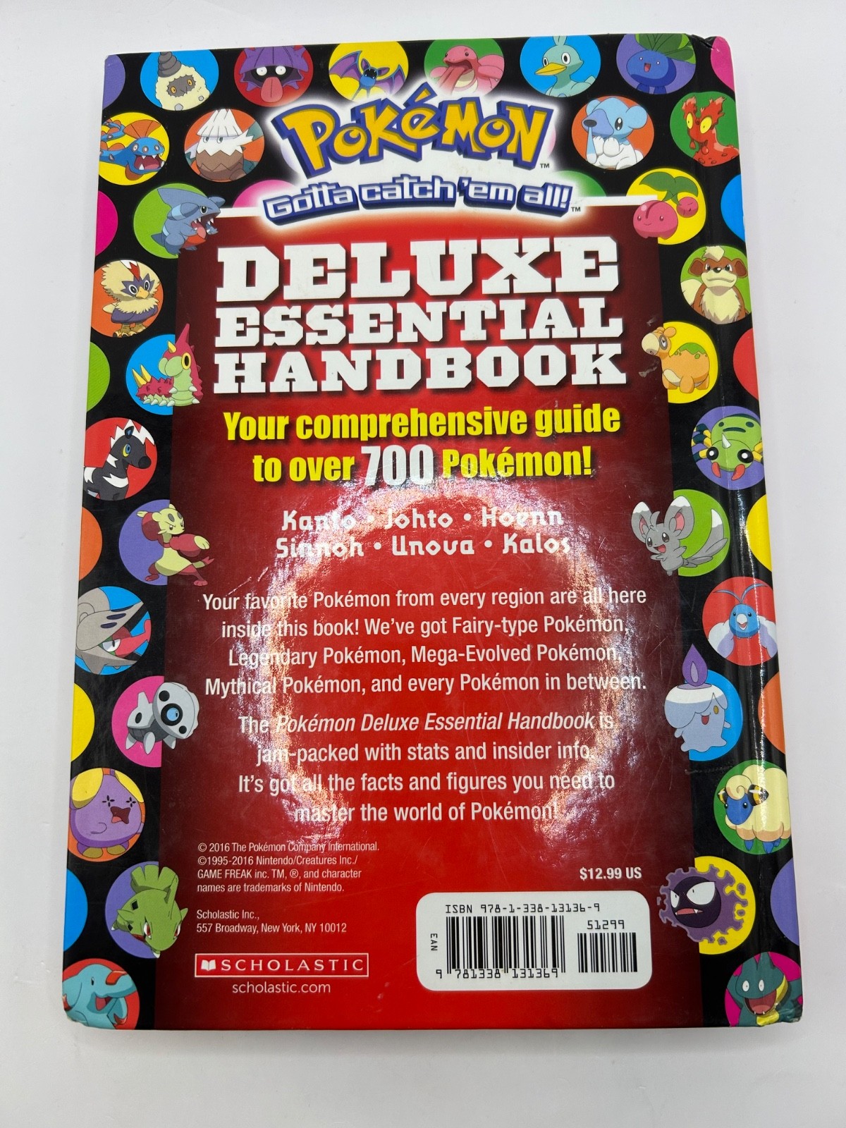 Pokemon Super Deluxe Essential Handbook Hardcover Book Scholastic Edition VG