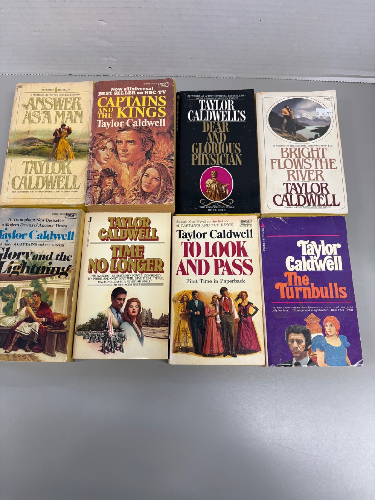 Taylor Caldwell Historical Fiction Lot of 8 Paperbacks (See Photos for Titles)