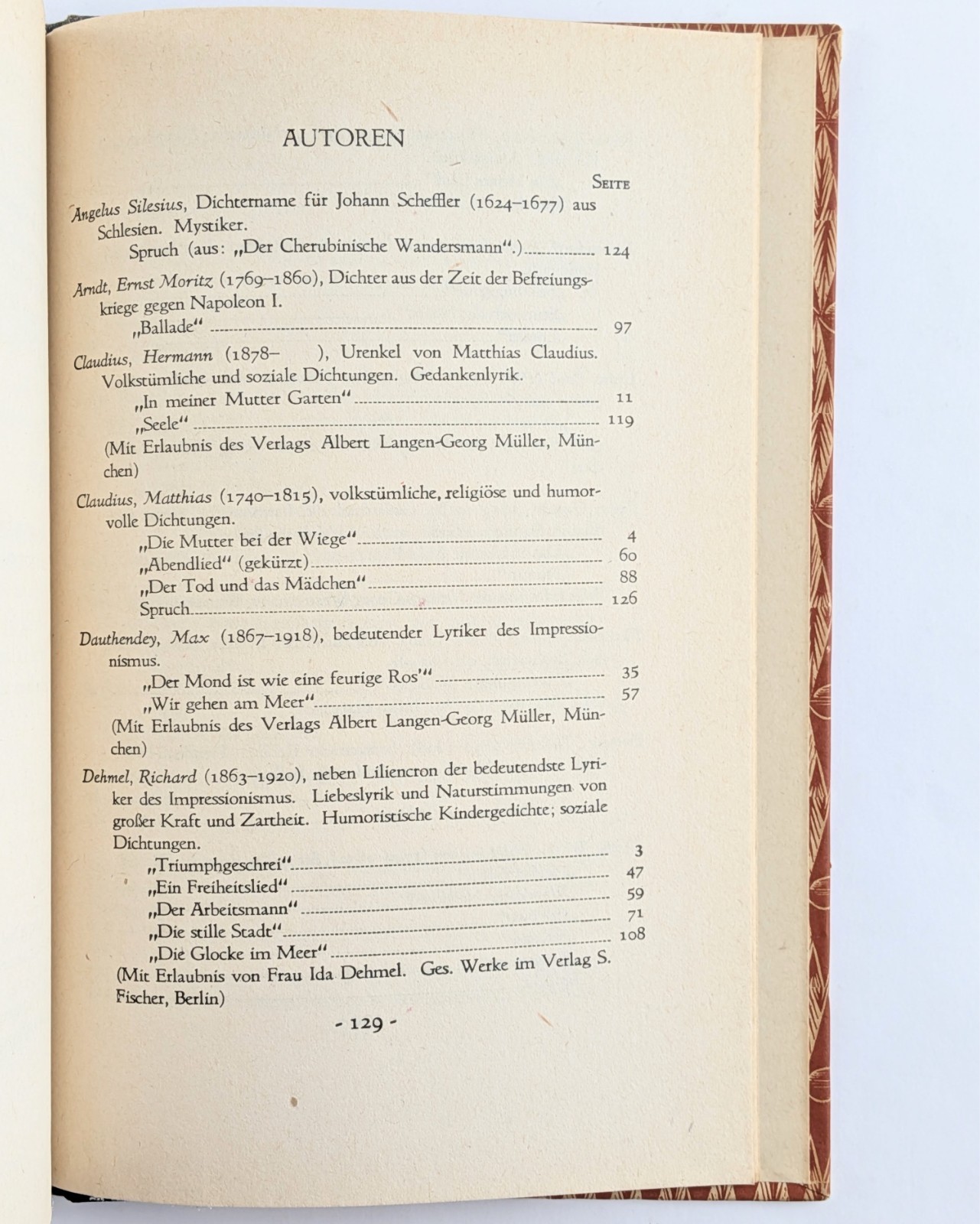 Kleine Anthologie Deutscher Lyrik (1947) Vintage German Poetry Collection