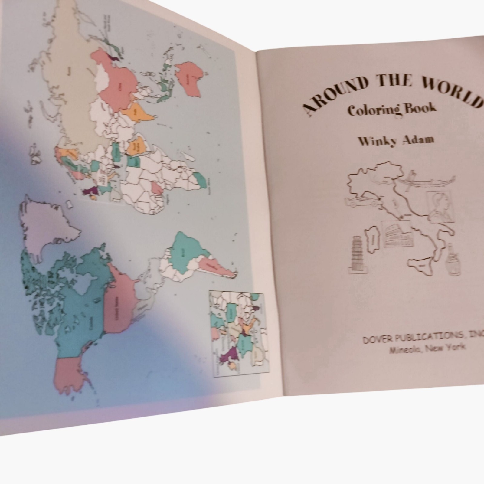 Around The World Coloring Book By Winky Adam Dover 2005