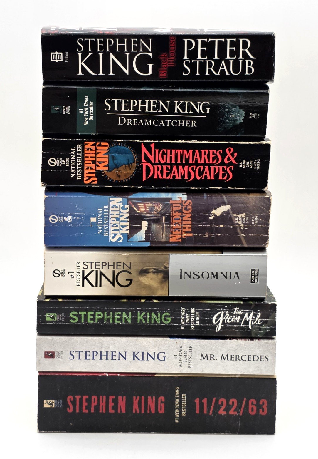 Stephen King Lot of 8 Paperback Novels Multiple Titles 1990’s-2000’s