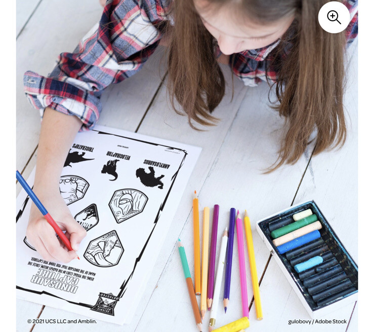 JURASSIC 11×8 Jurassic World Create A Scene Sticker Activity Pad To Color
